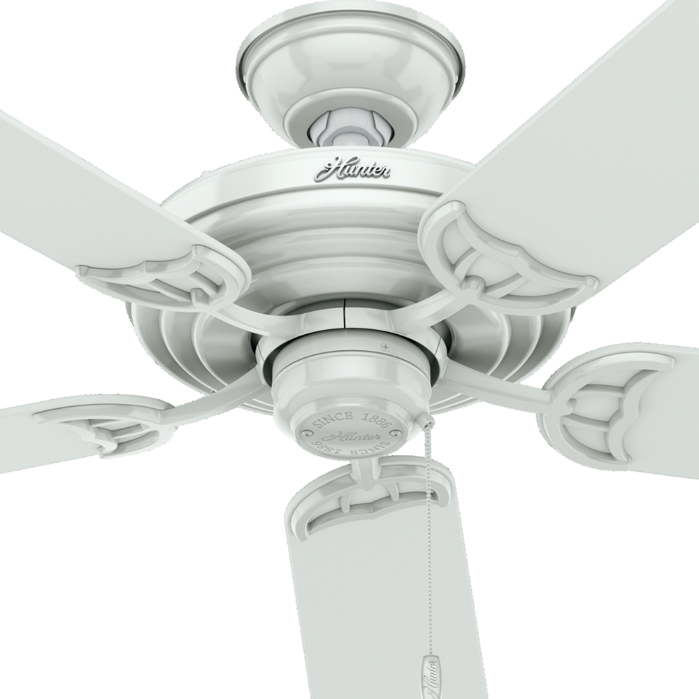 52 inch Sea Air White Indoor/Outdoor Ceiling Fan and Pull Chain