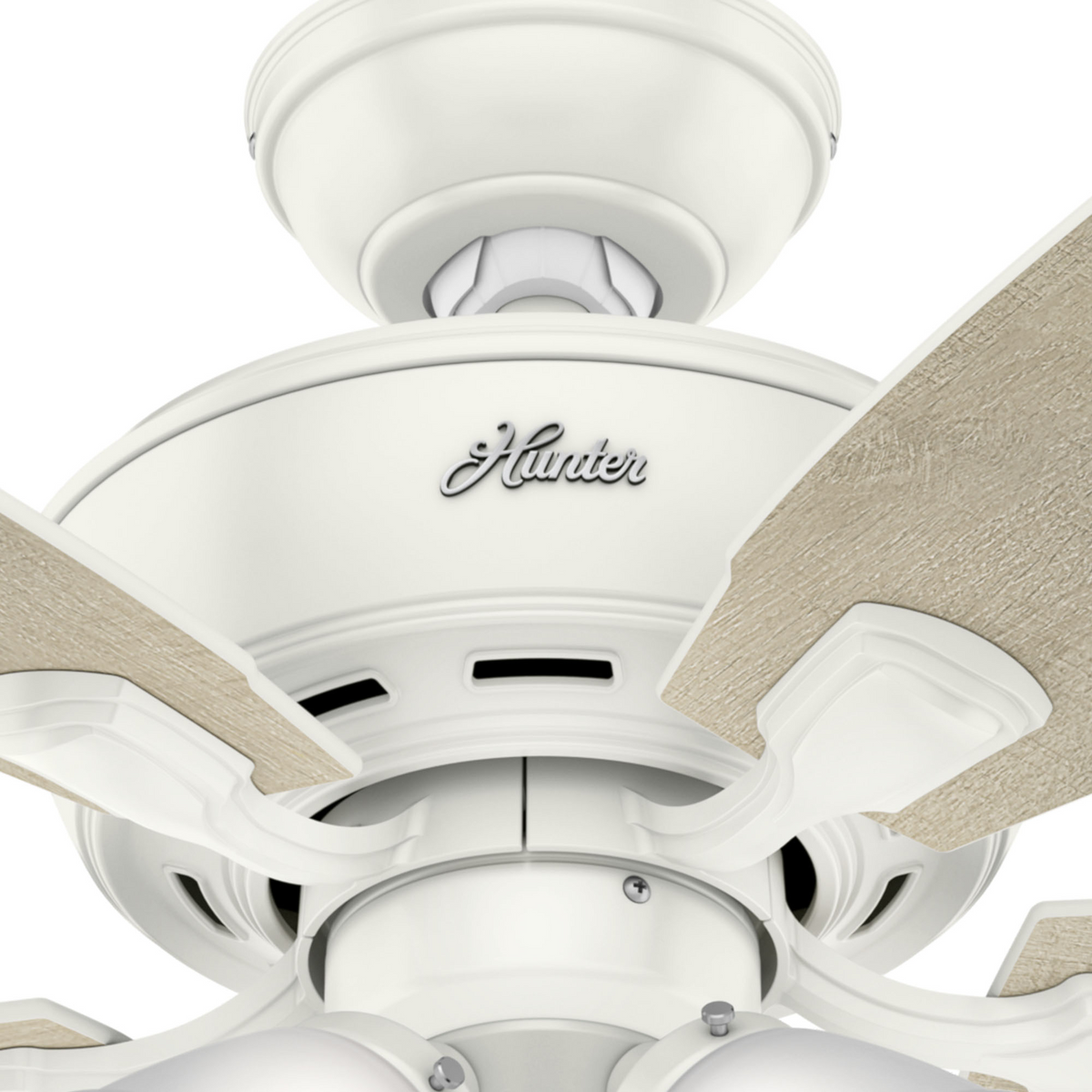 52 inch Amberlin Fresh White Ceiling Fan with LED Light Kit and Pull Chain