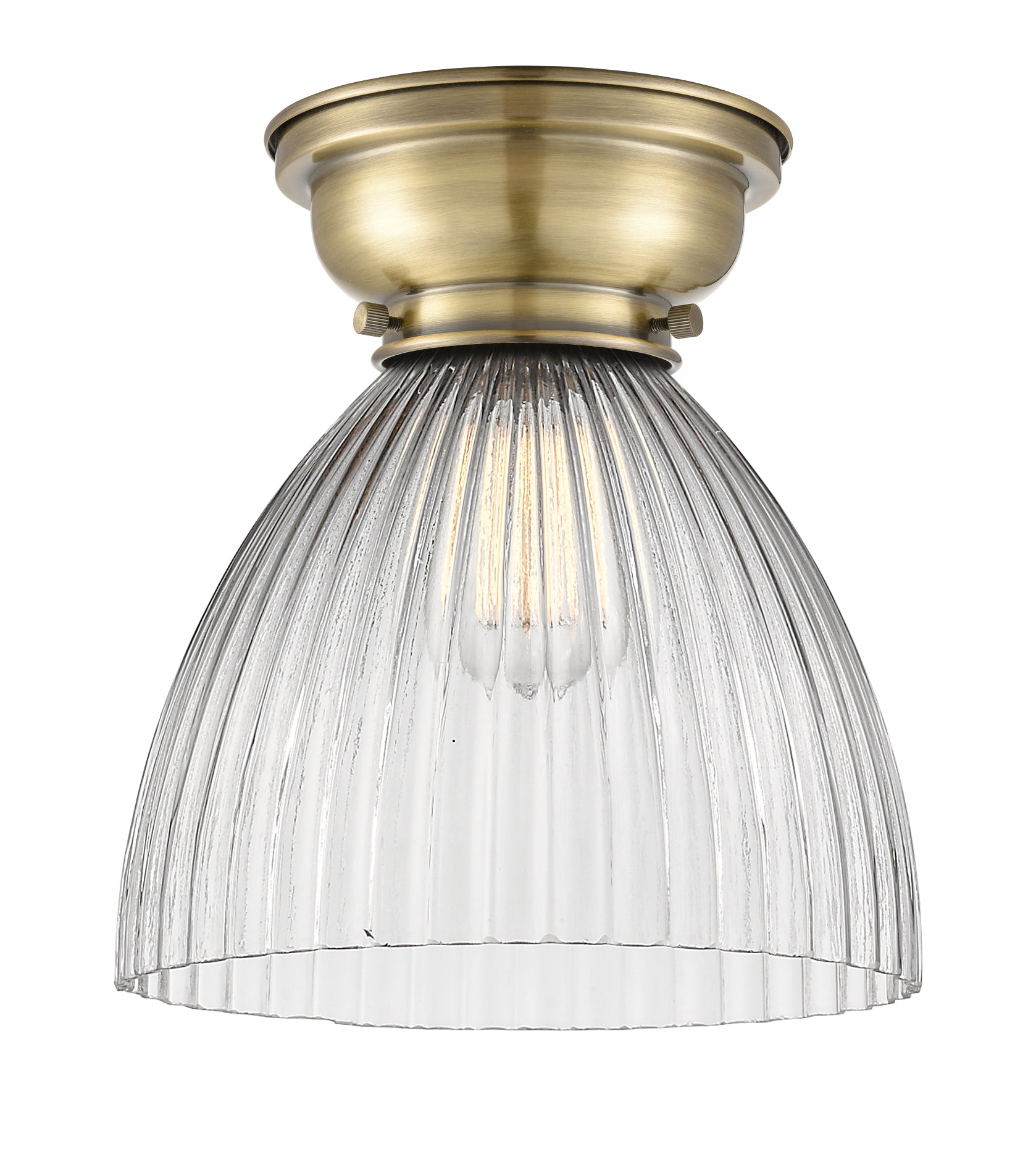 Franklin Flush Mount Brushed Satin Nickel Glass