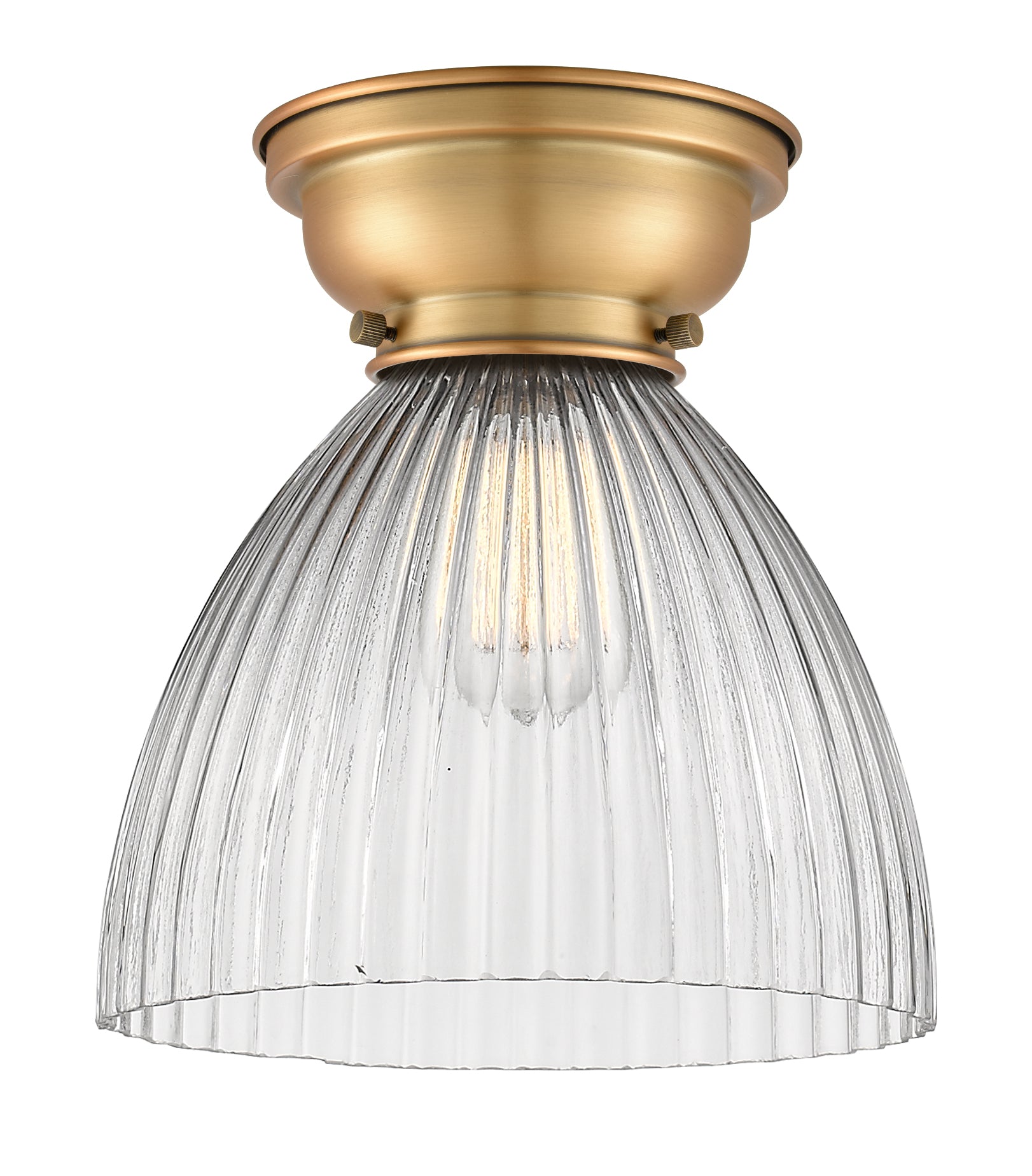 Franklin Flush Mount Brushed Satin Nickel Glass