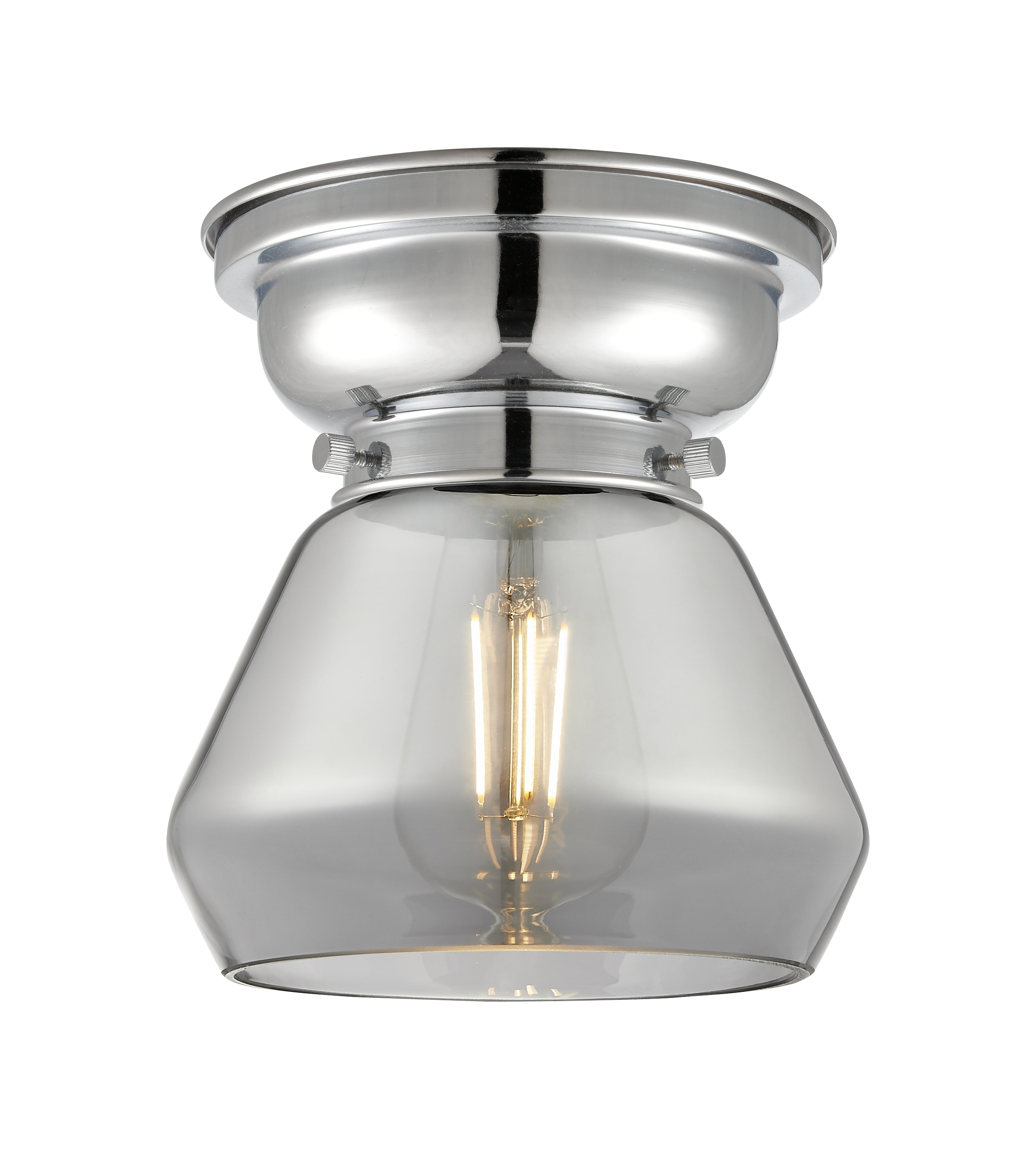 Franklin Flush Mount Satin Nickel Glass