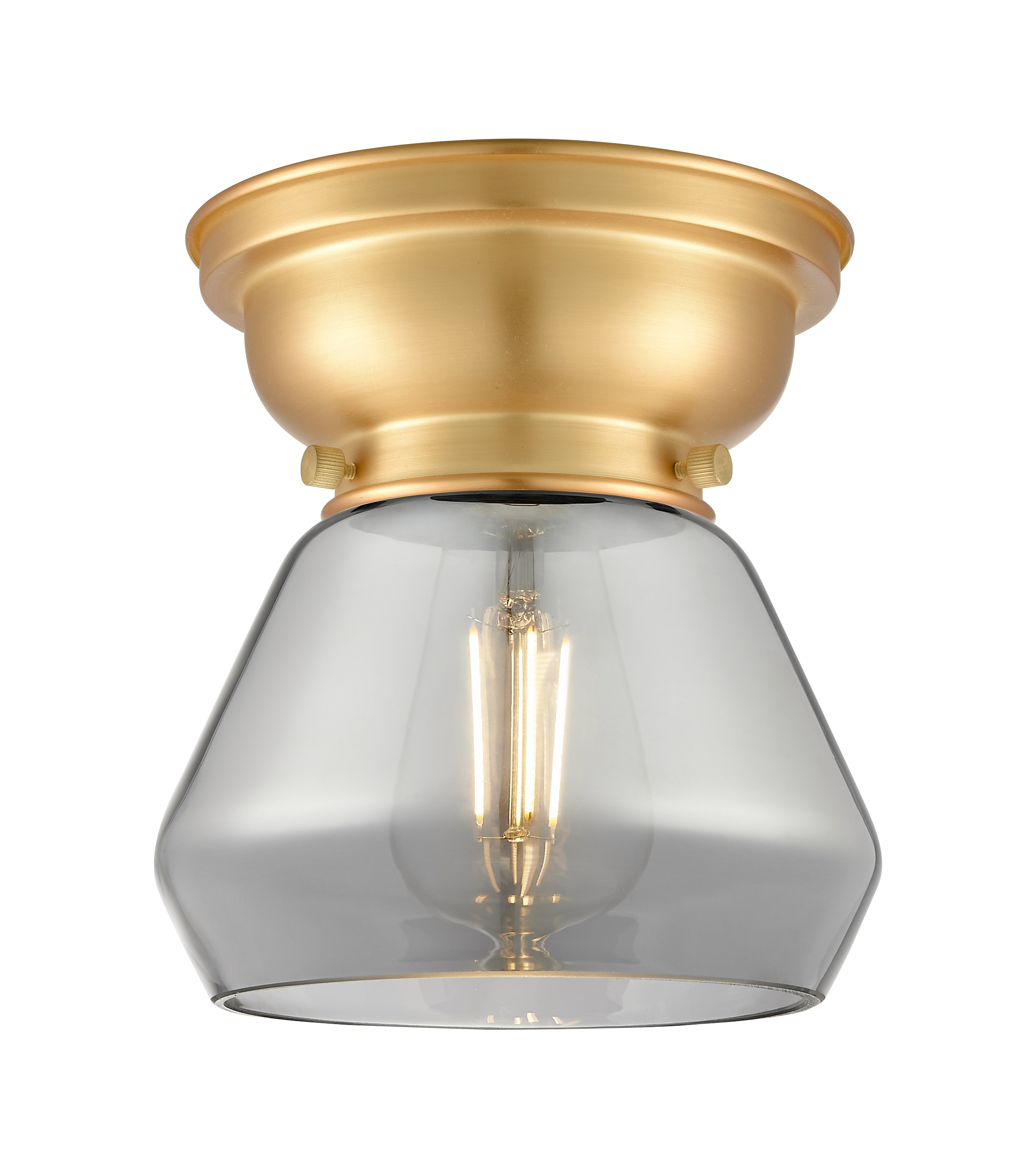 Franklin Flush Mount Satin Nickel Glass