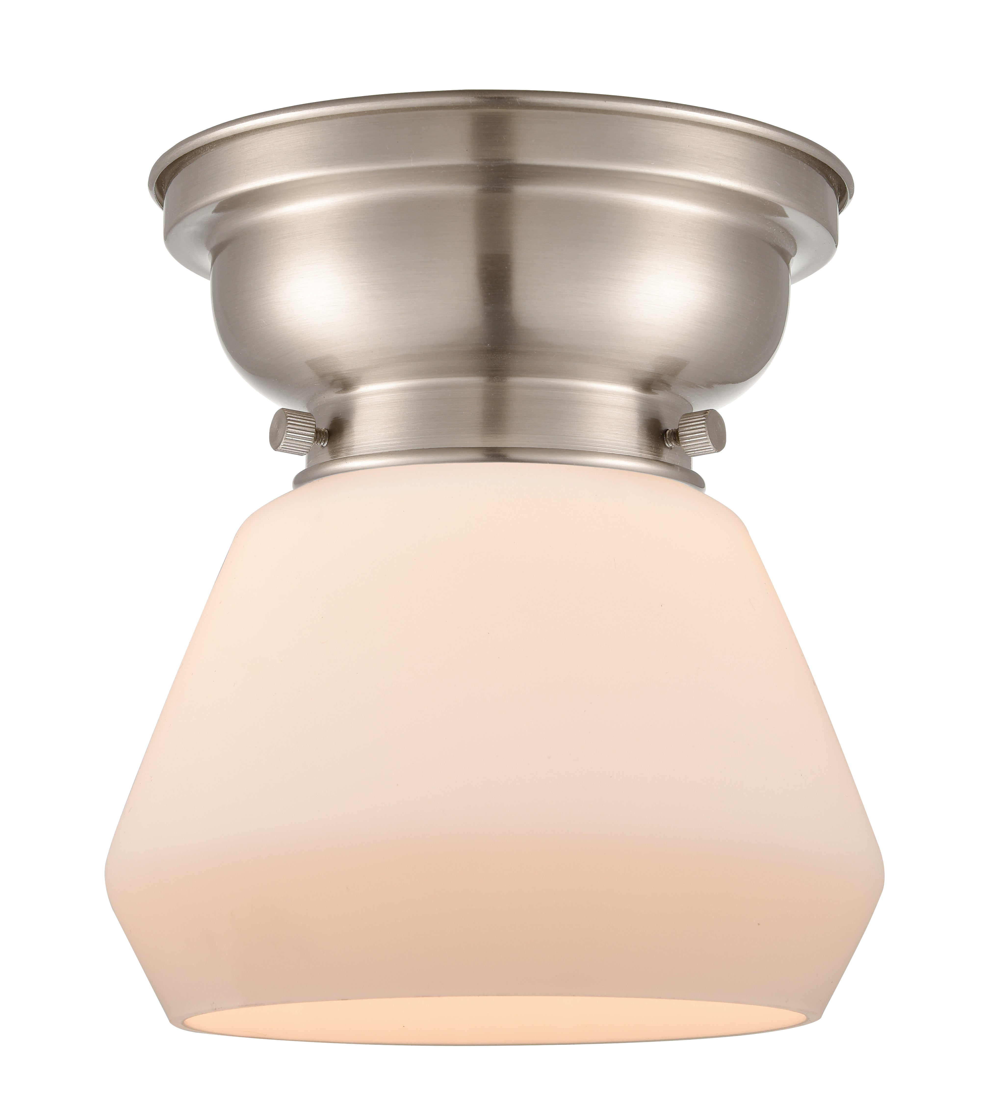 Franklin Flush Mount Satin Nickel Glass