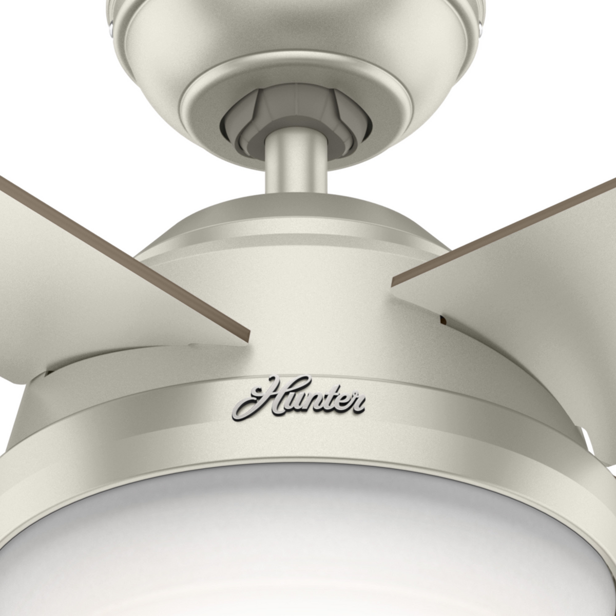 52 inch Dempsey Matte Nickel Damp Rated Ceiling Fan with LED Light Kit and Handheld Remote