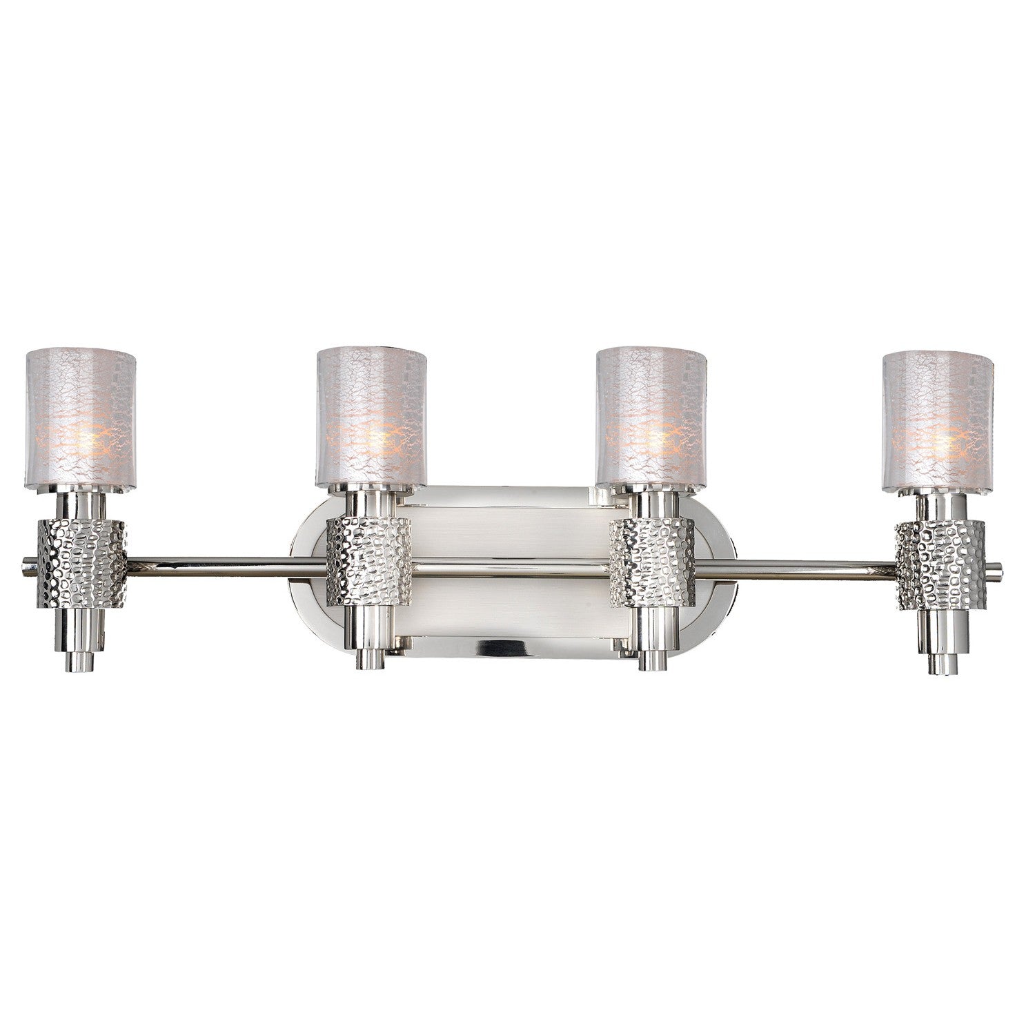 27.5'' Ashington 4 Light Polished Satin Nickel Vanity Light