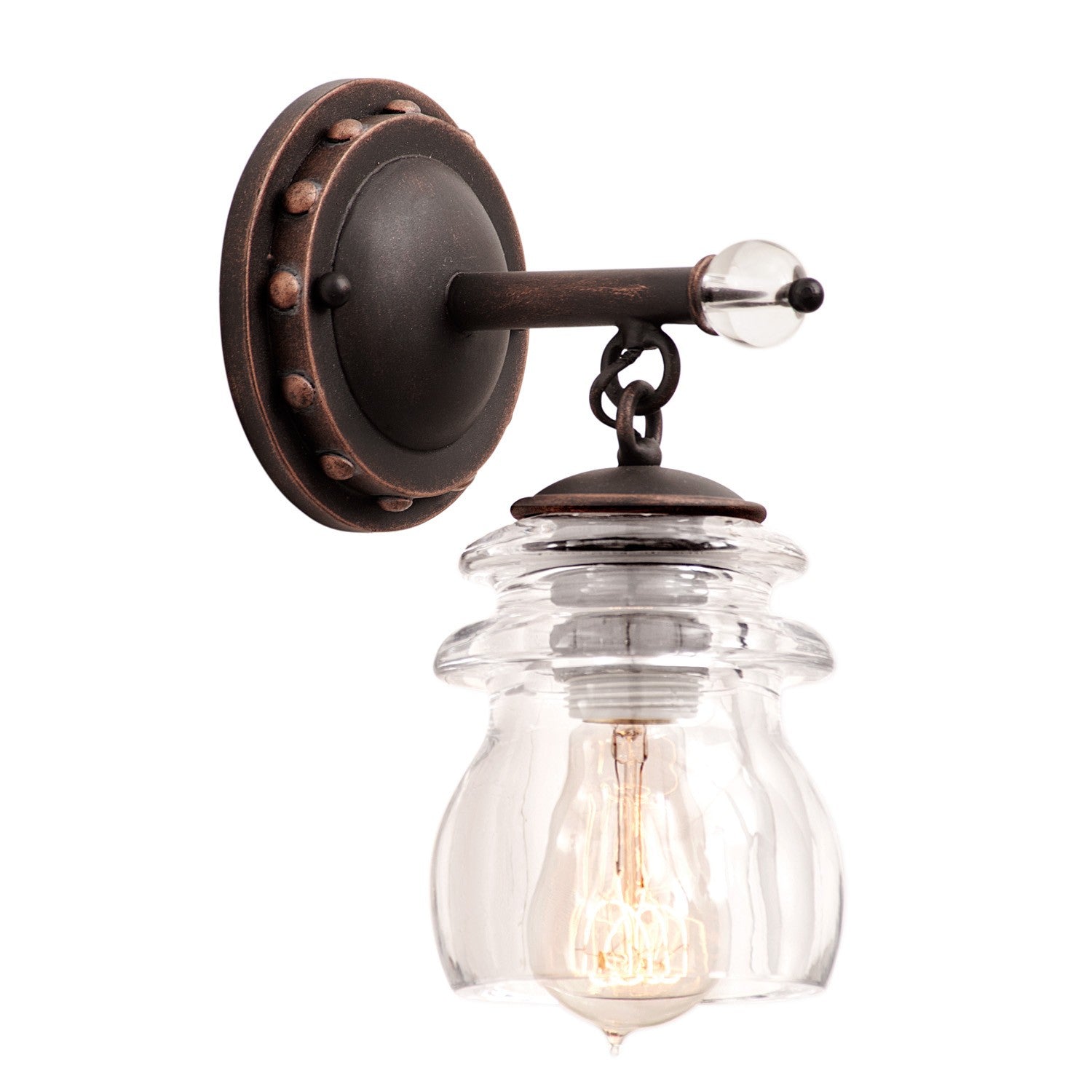 5'' Brierfield 1 Light Antique Copper Vanity Light