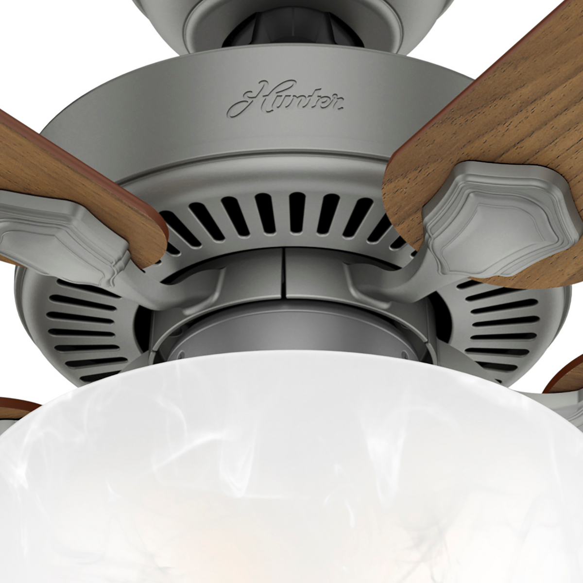 44 inch Swanson Matte Silver Ceiling Fan with LED Light Kit and Pull Chain