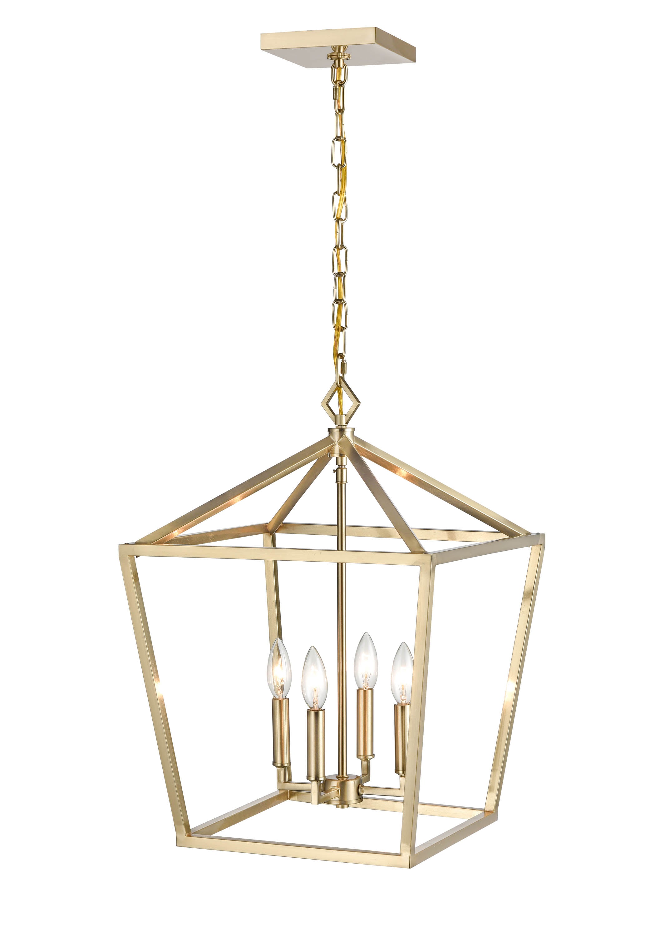 24'' Corona Modern Gold 4 Light Pendant