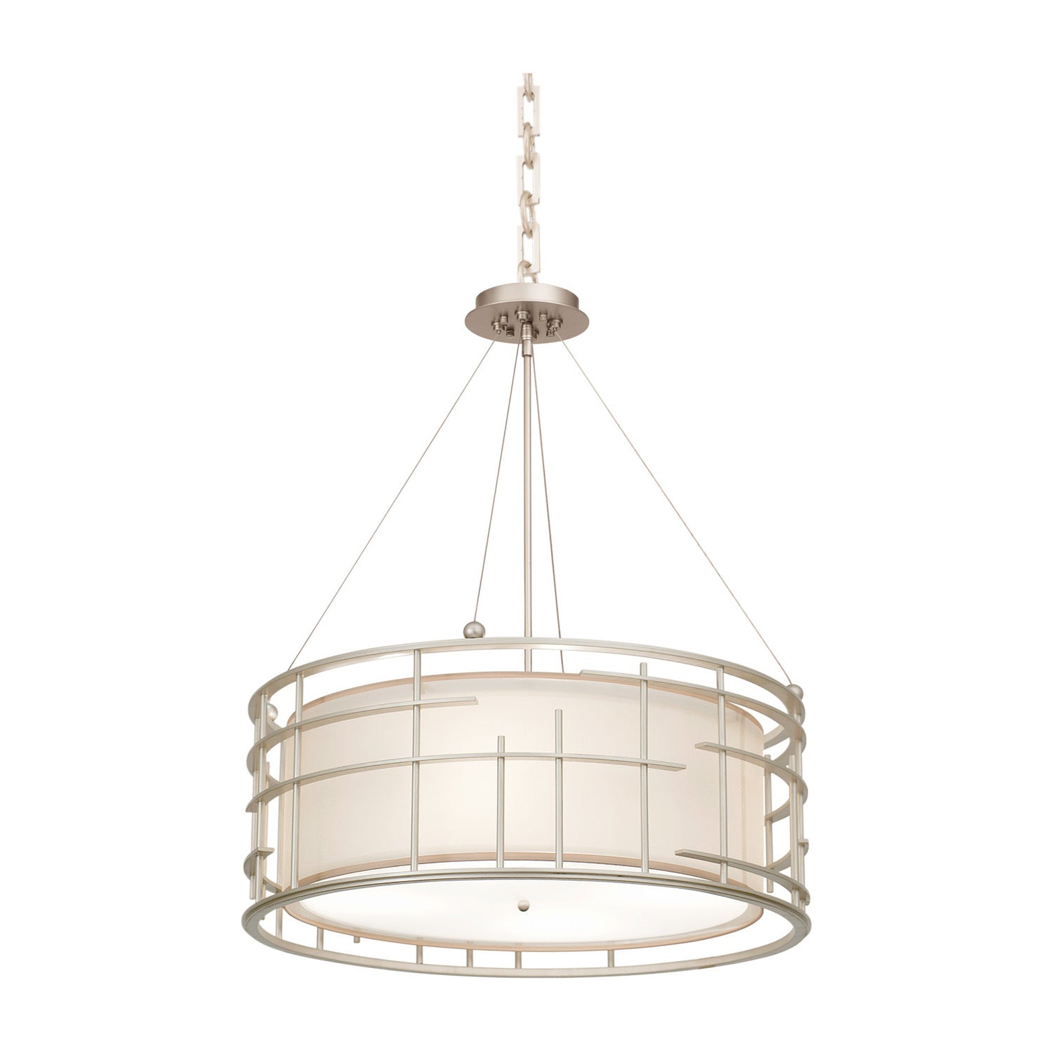 31'' Atelier 4 Light Tarnished Silver Pendant
