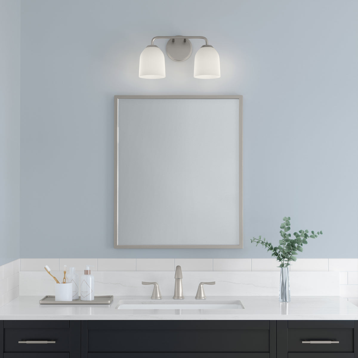 15'' Norah Brushed Nickel 2 Light Bath Vanity