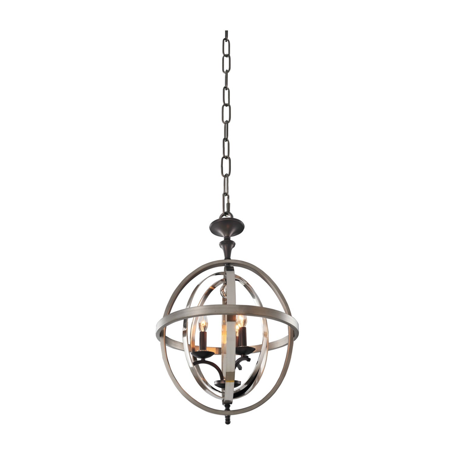 28'' Rothwell 3 Light Polished Satin Nickel Multi-Pendant