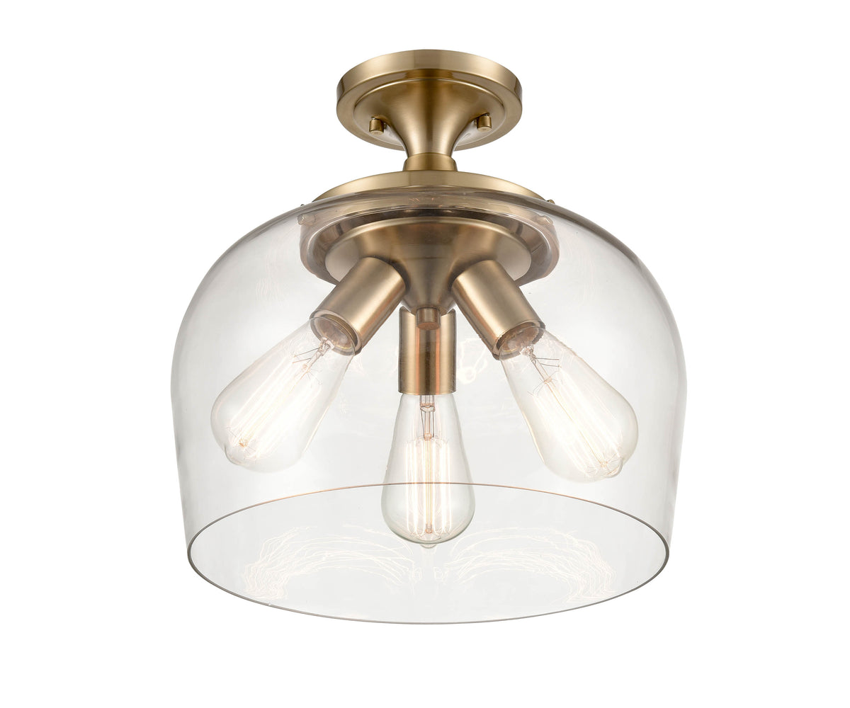 11.5'' Ashford Modern Gold 3 Light Semi-Flush Mount