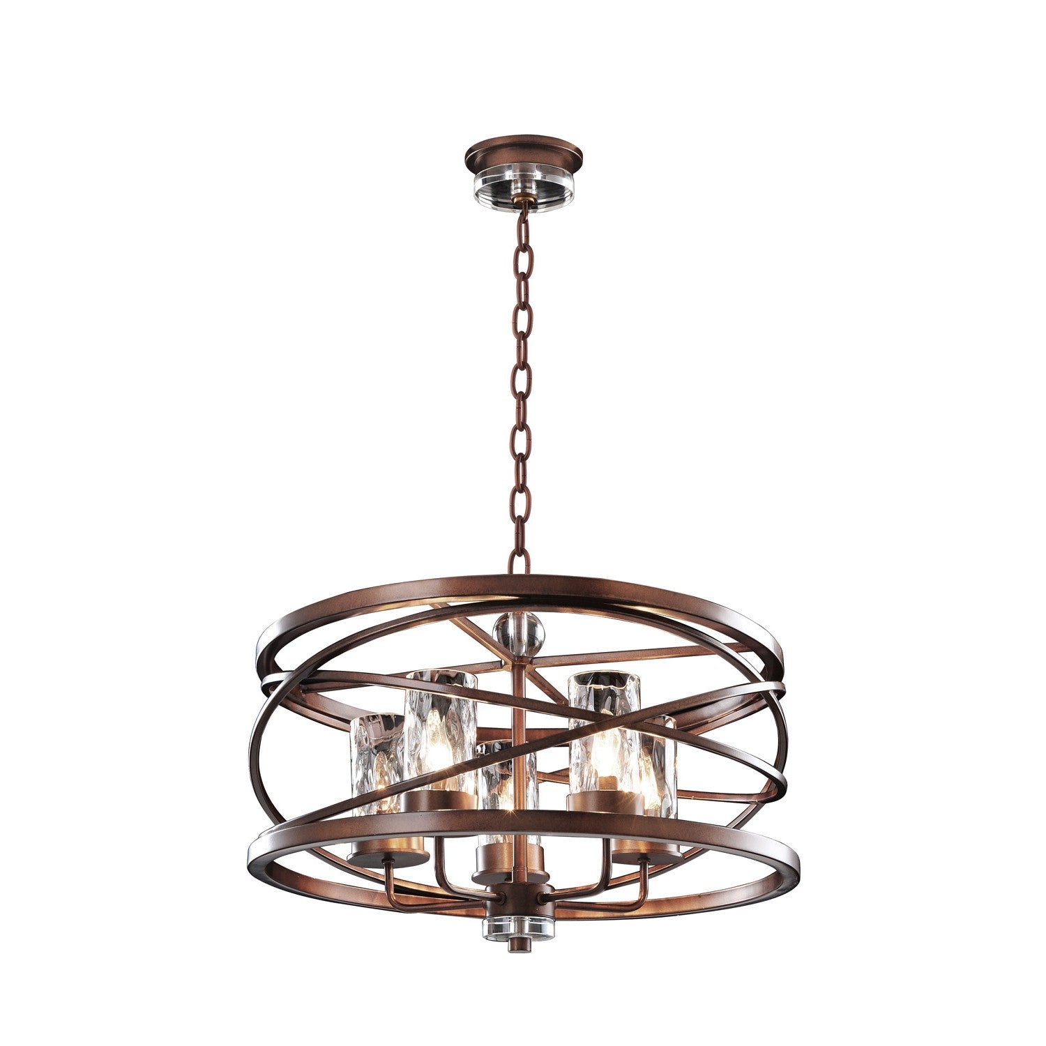 19'' Eternity 5 Light Etruscan Bronze Chandelier