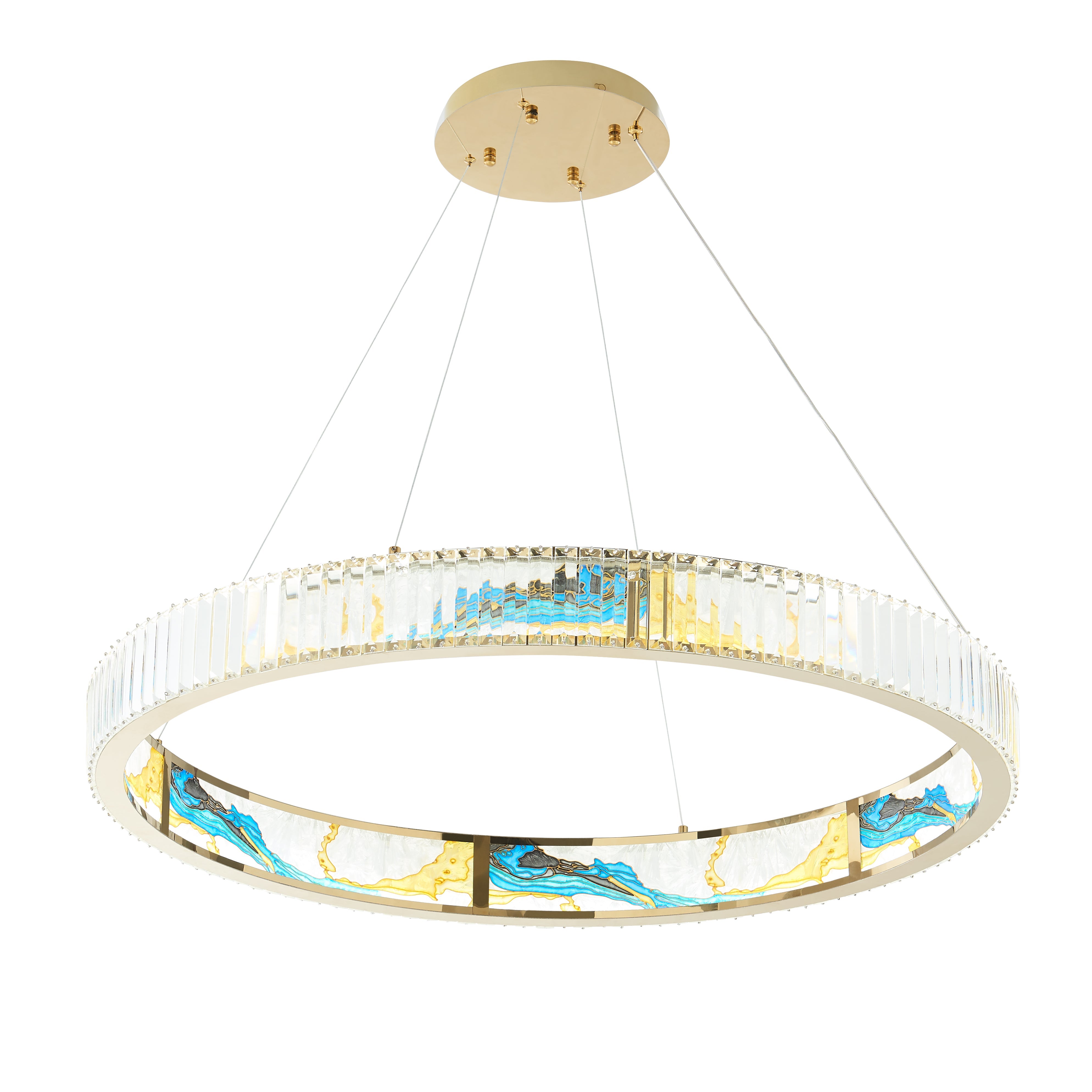 Boeseman's Round 1 Tier Colorful Chandelier