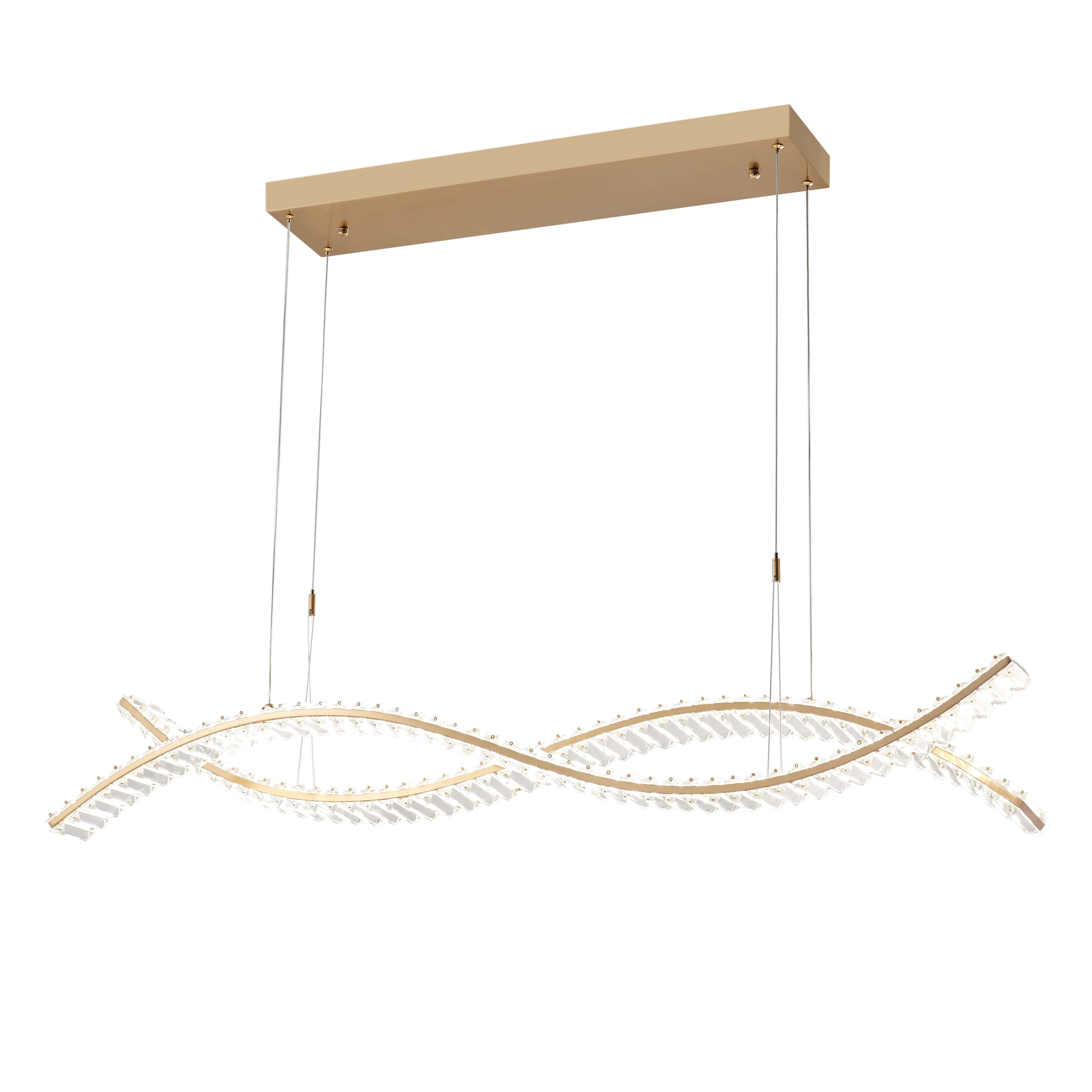 Charlotte Brushed LED Gold Chandelier