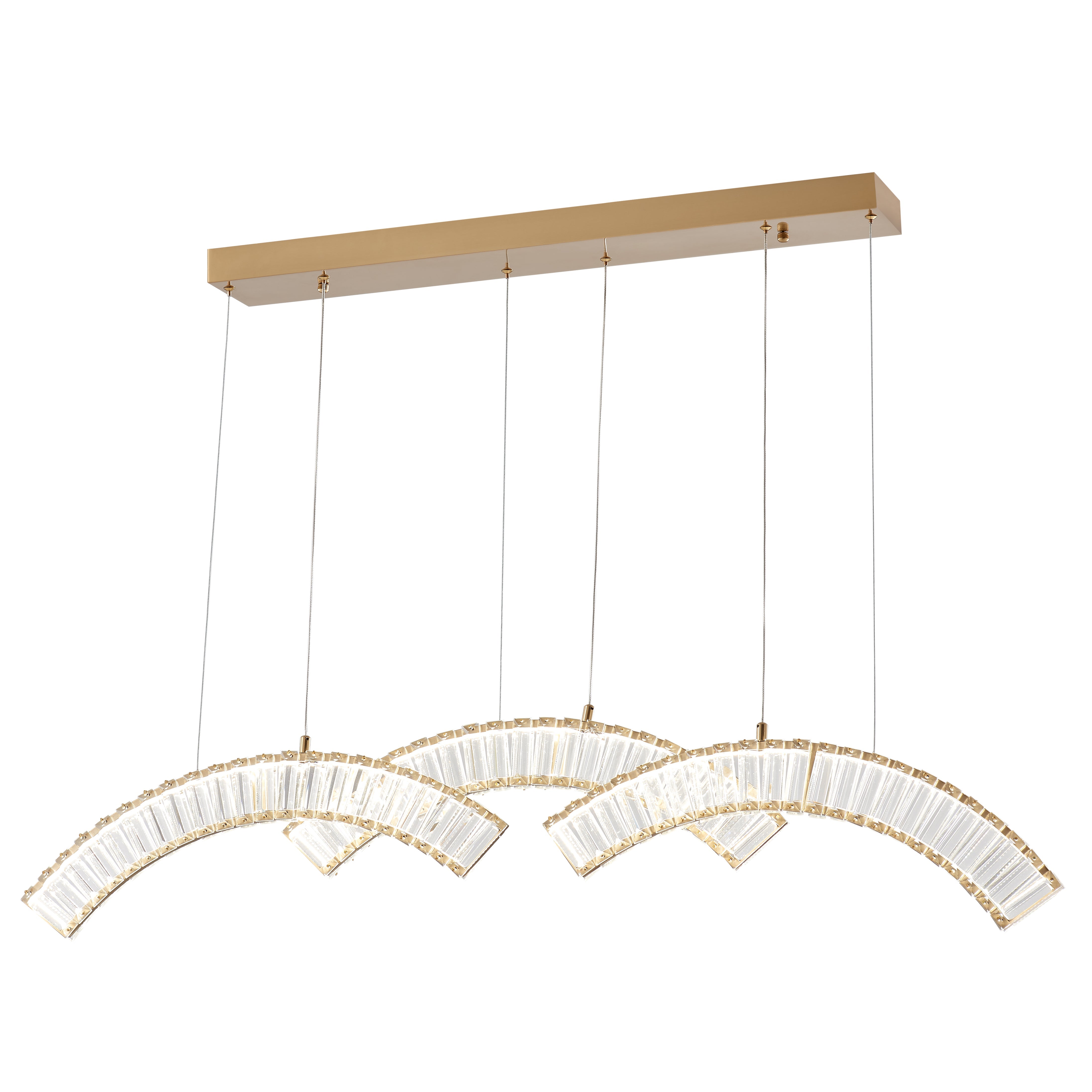 Sanford 3 Lights Brushed Gold Chandelier