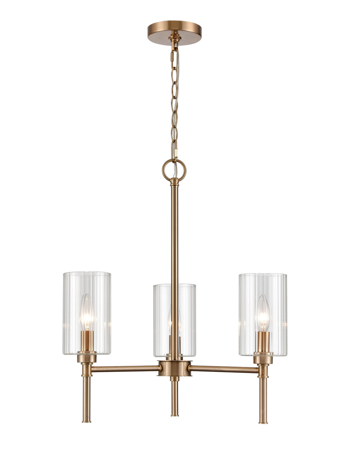 22.25'' Chastine Modern Gold 3 Light Chandelier