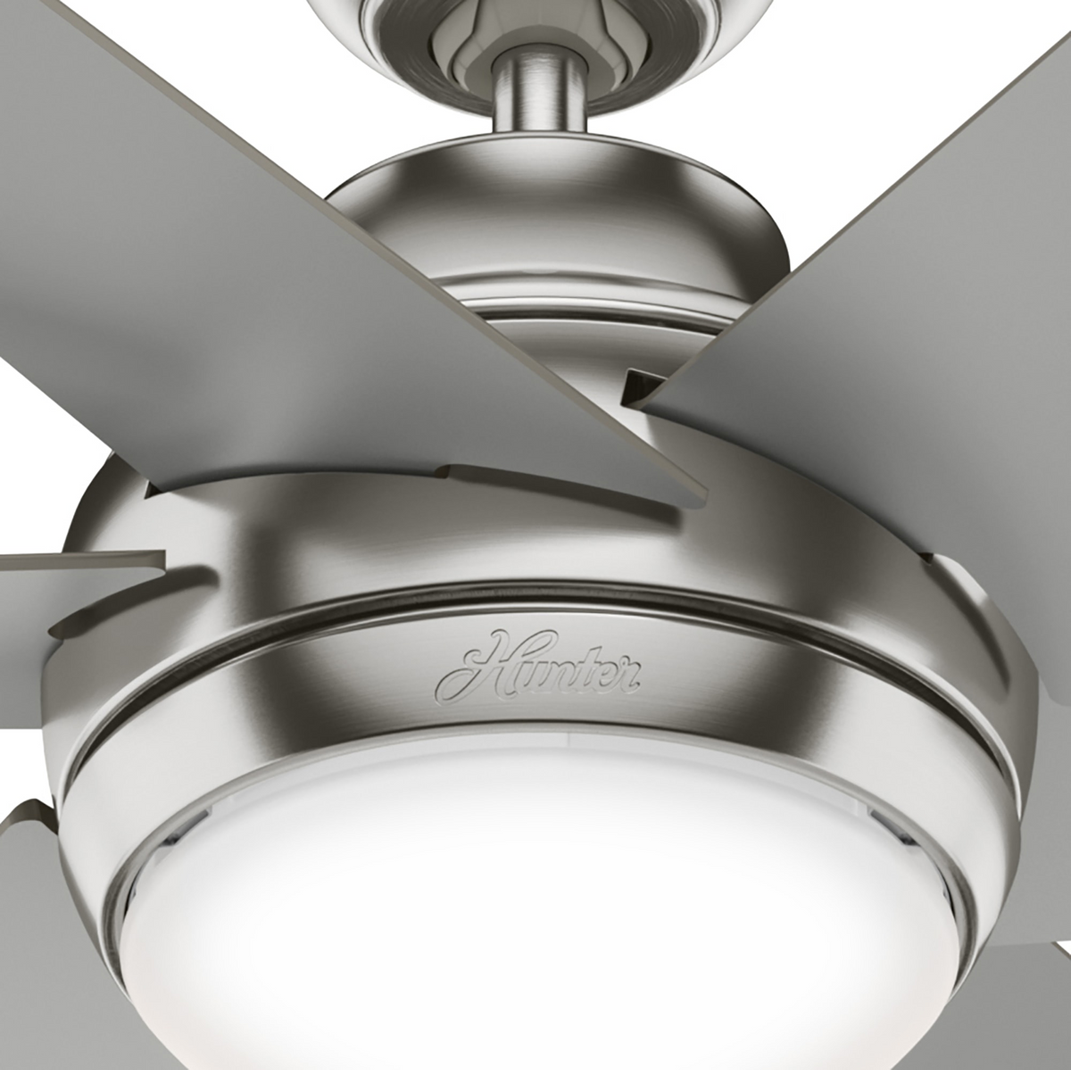 52 inch Sotto Brushed Nickel Ceiling Fan with LED Light Kit and Handheld Remote