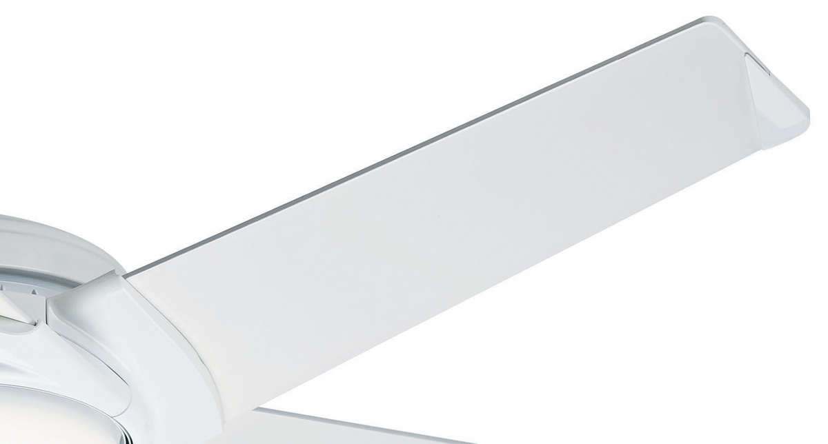 Casablanca 54 inch Stealth Snow White Ceiling Fan with LED Light Kit and Handheld Remote
