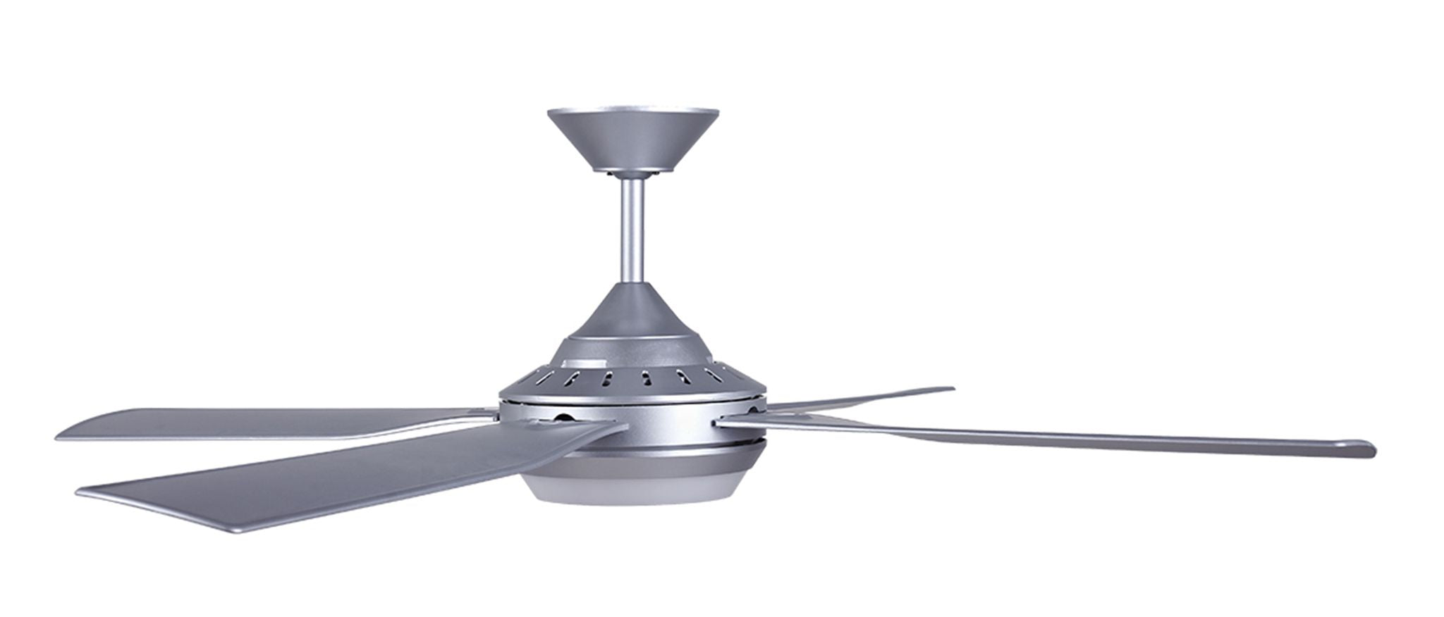 52 Inch 1 Light LED Silver Ceiling Fan with Remote