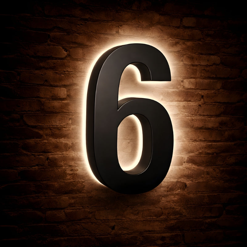 Illuminated Address Numbers - ABS Polymer - 2700K