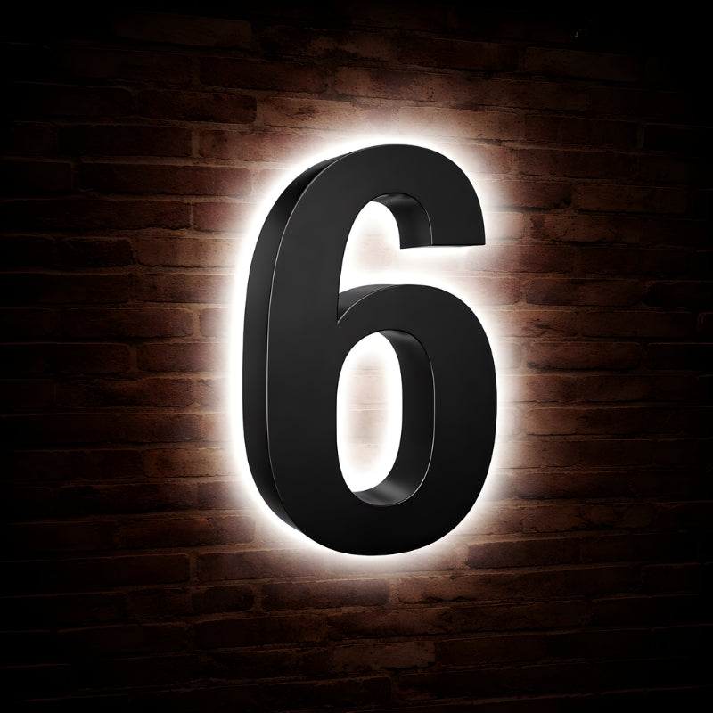 Illuminated Address Numbers - Stainless Steel - 6000K