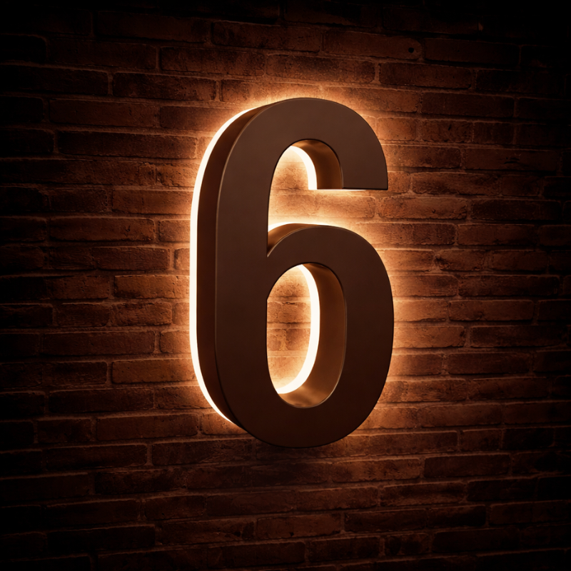 Illuminated Backlit House Numbers – Weather-Resistant LED Address Signs