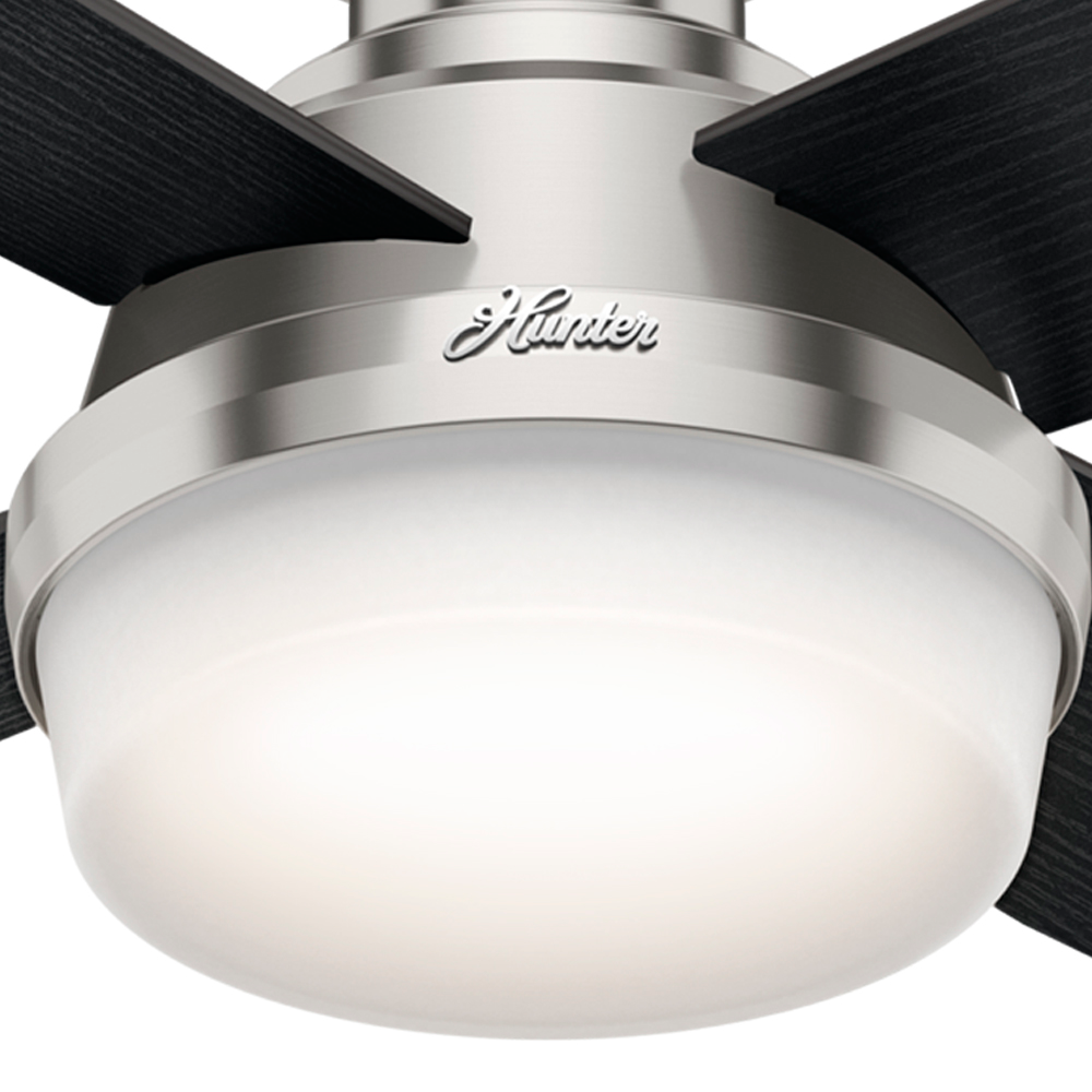 52 inch Dempsey Brushed Nickel Low Profile Ceiling Fan with LED Light Kit and Handheld Remote