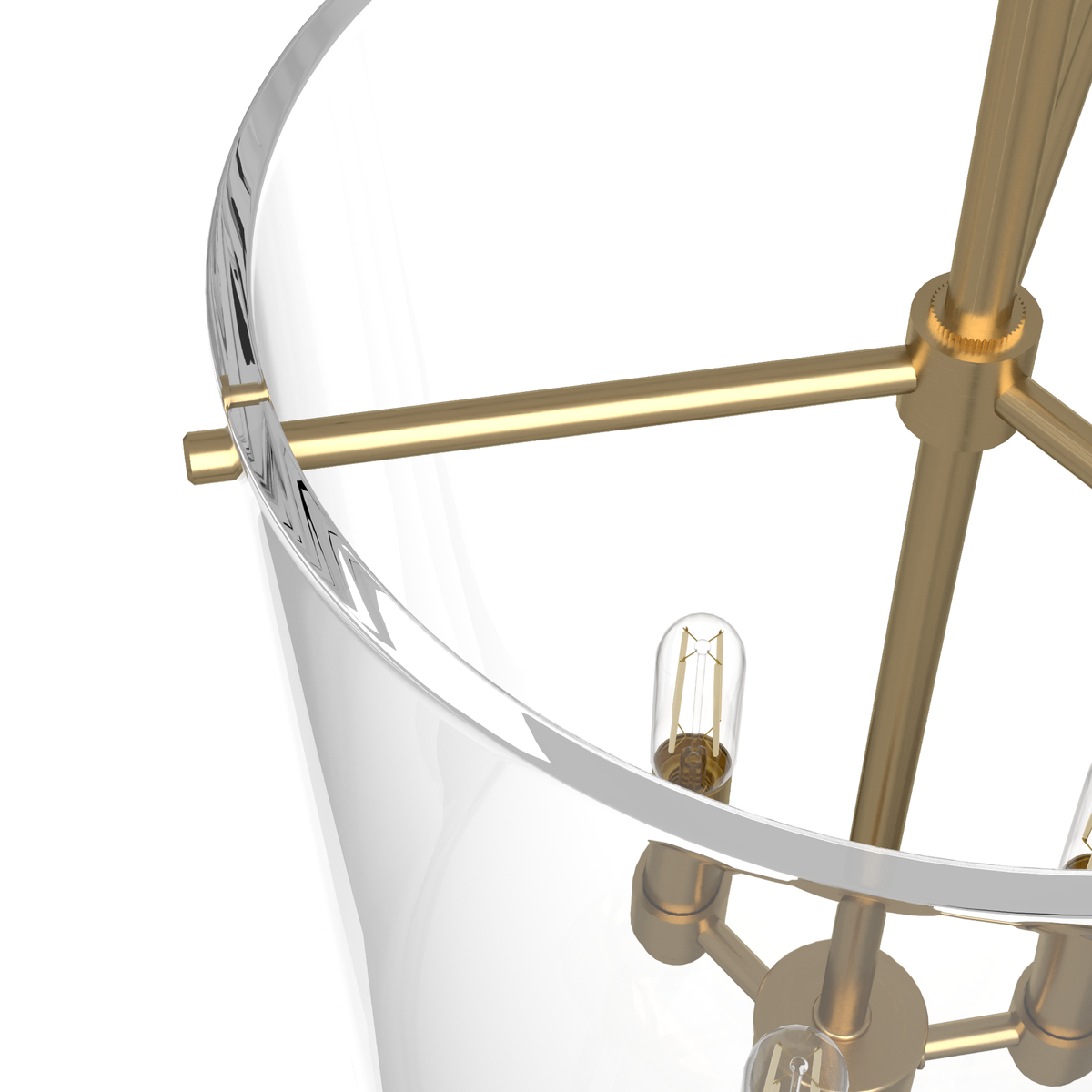 Sacha 11-inch 3-light Alturas Gold Lantern Pendant with Clear Glass