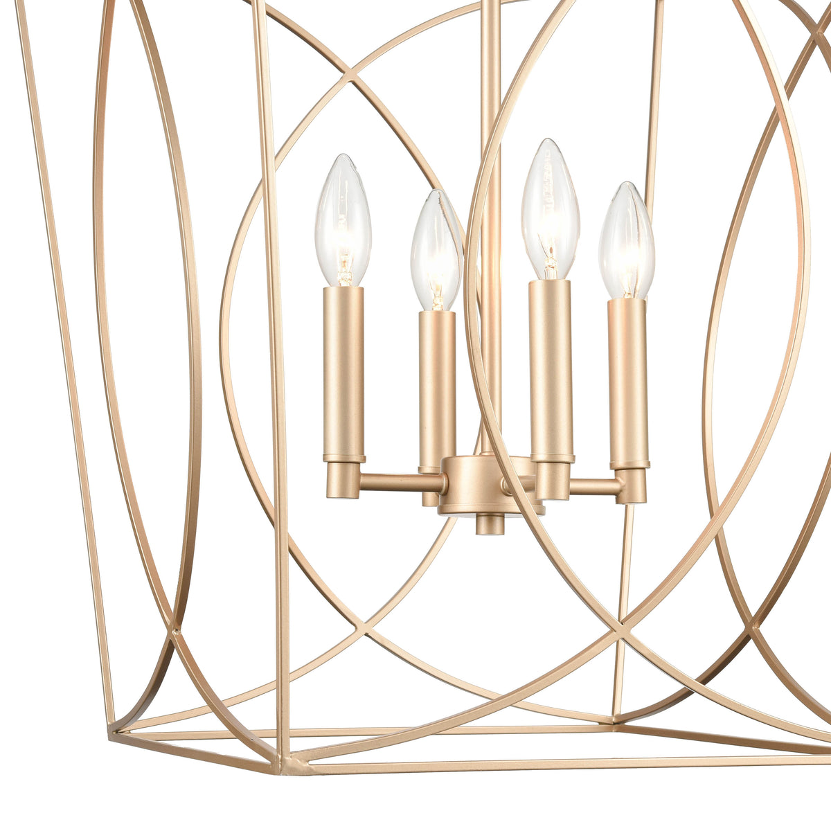 30.5'' Tracy Painted Modern Gold 4 Light Pendant
