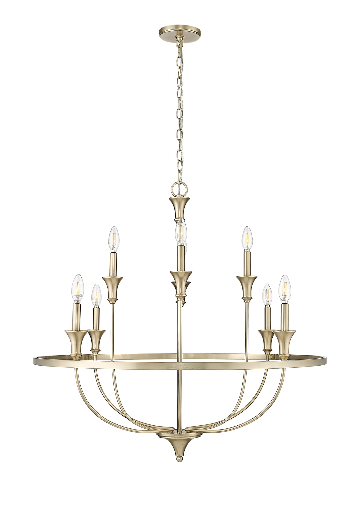 34'' Emery Modern Gold 8 Light Chandelier