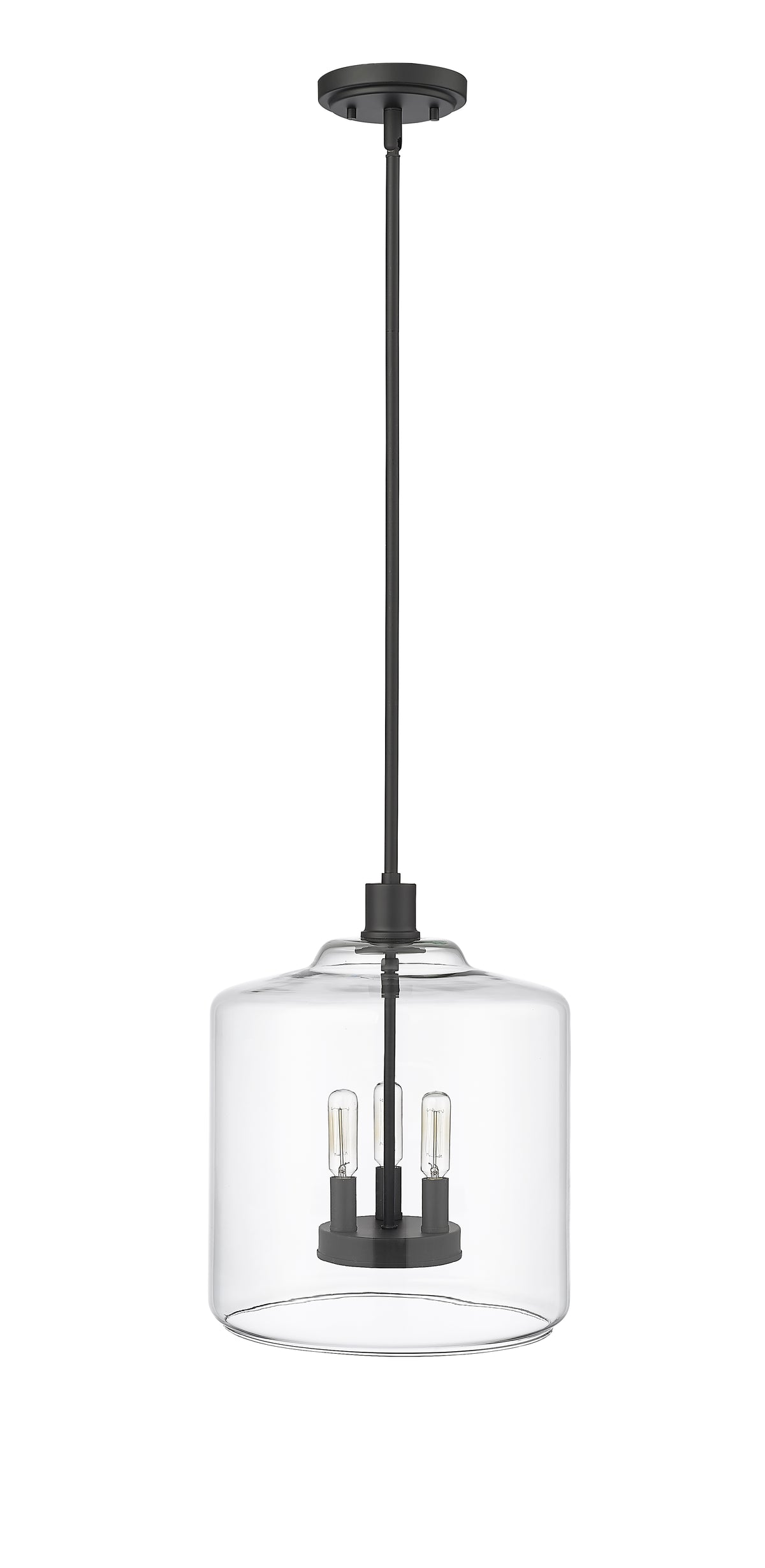 14.5'' Asheville Matte Black 3 Light Pendant