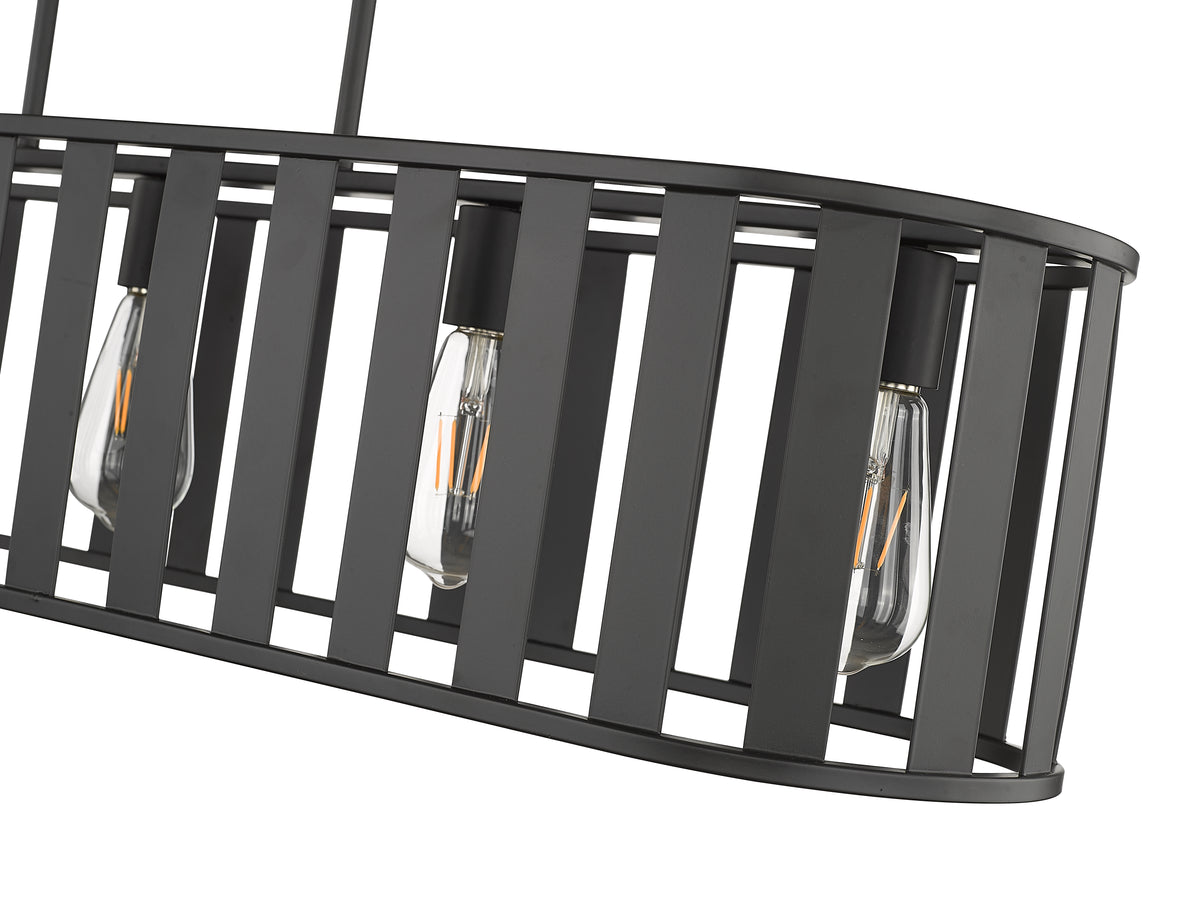 8.75'' Stella Matte Black 5 Light Linear Chandelier