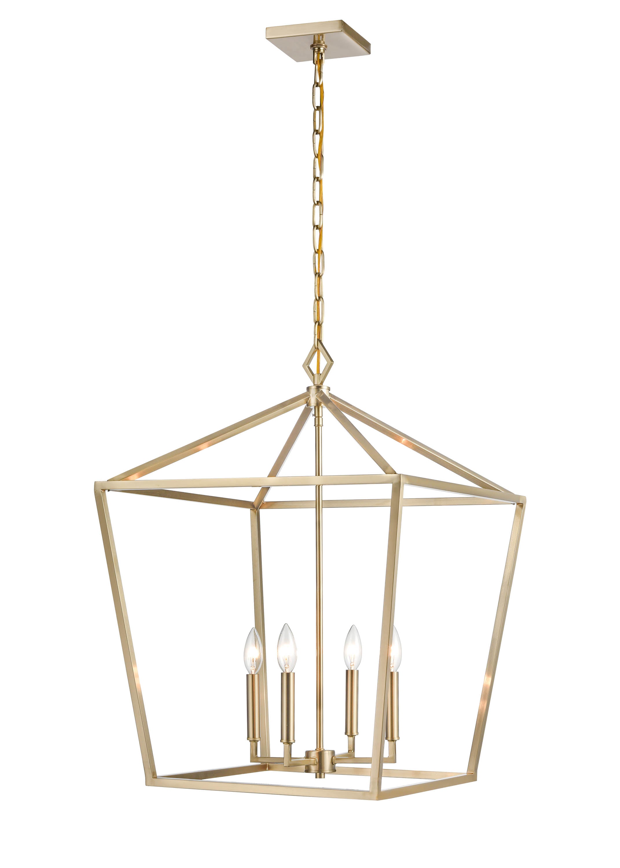 29'' Corona Modern Gold 4 Light Pendant