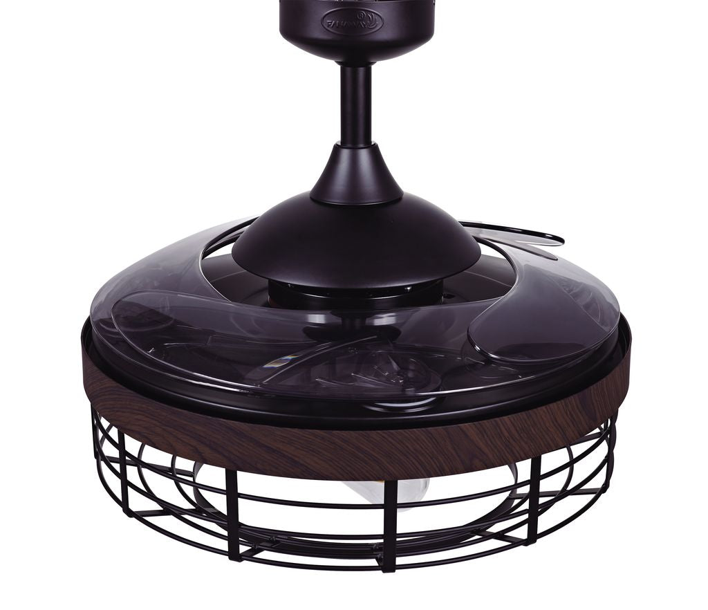 Montclair 48 Inch 3 Light Black Fan with Retractable Blades