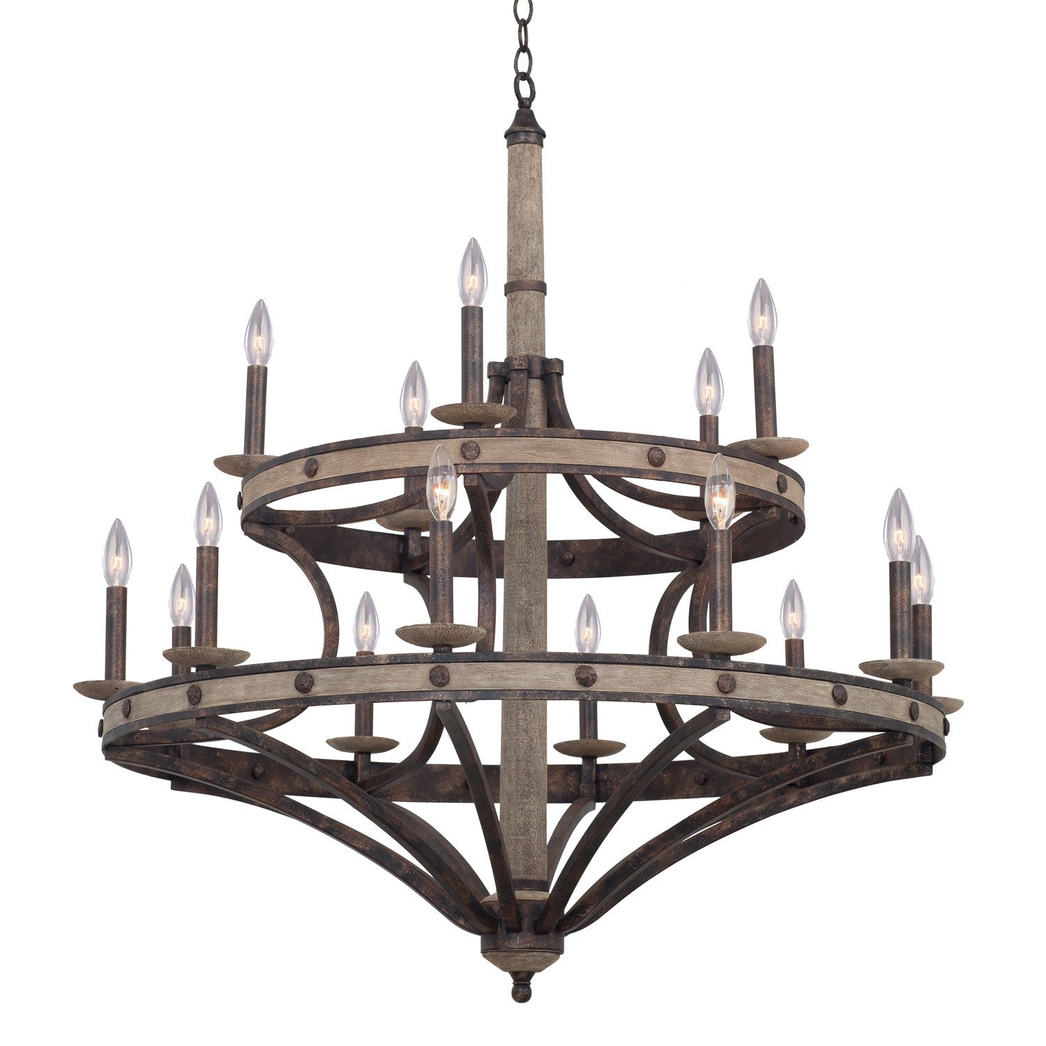 40.5'' Coronado 15 Light Florence Gold Tiered Chandelier