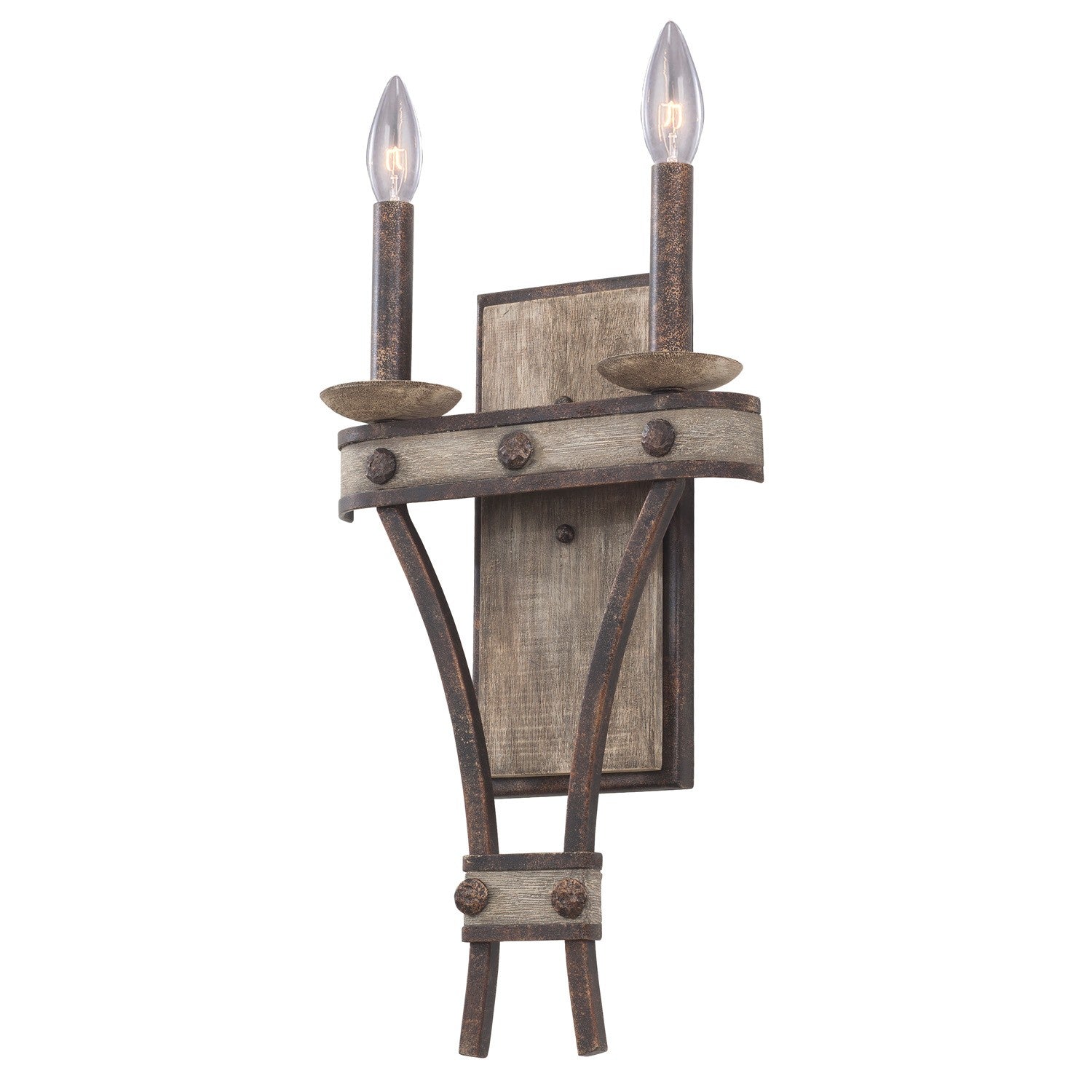 10'' Coronado 2 Light Florence Gold Wall Sconce