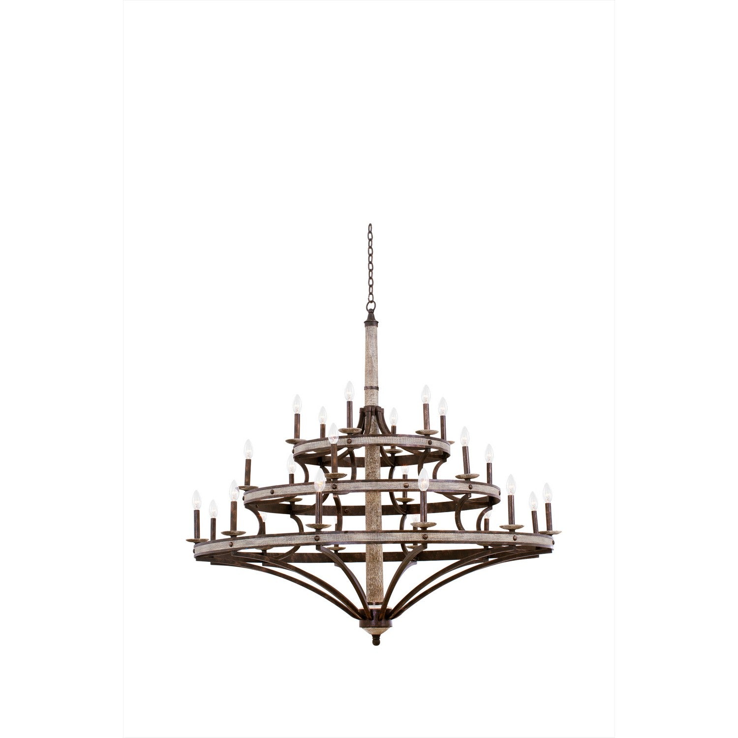 54'' Coronado 24 Light Florence Gold Tiered Chandelier