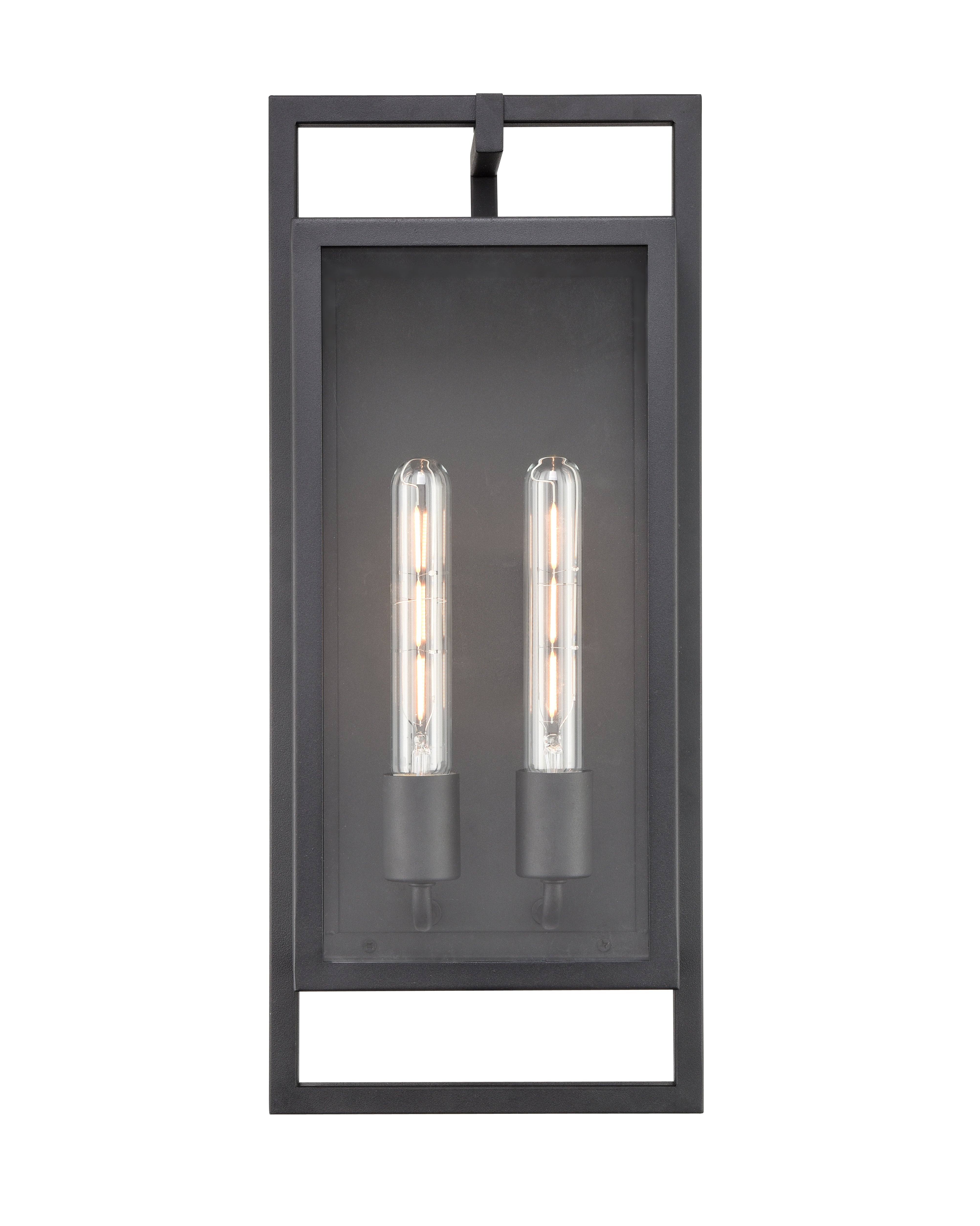 8.4'' Agatha Textured Black 2 Light Wall Sconce