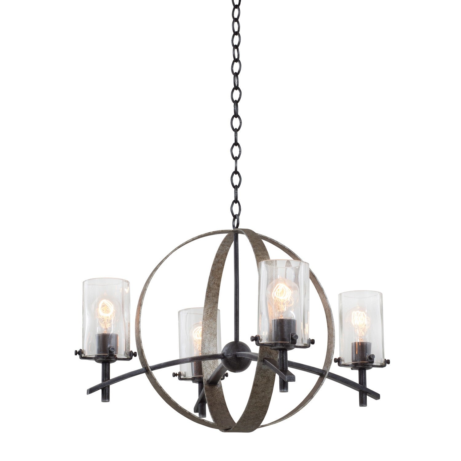 18'' Irvine 4 Light Vintage Iron Chandelier