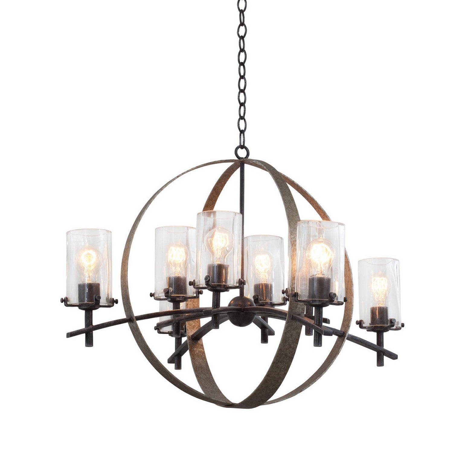 23'' Irvine 8 Light Vintage Iron Chandelier