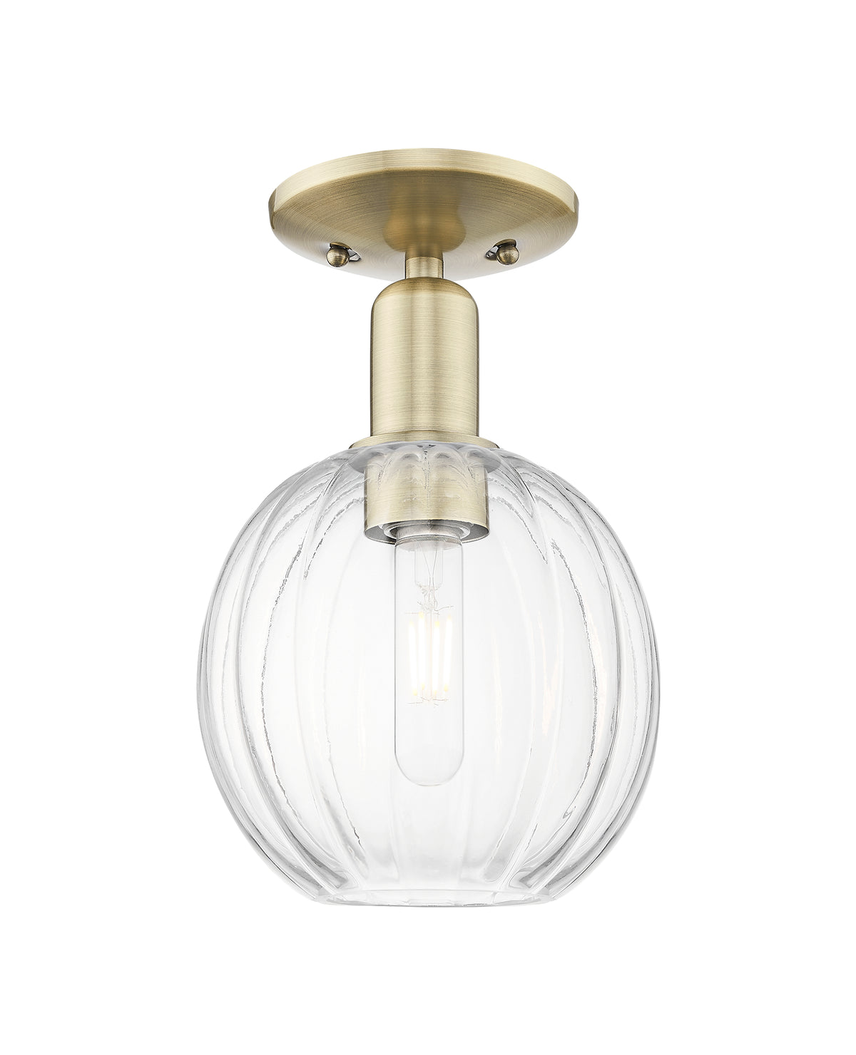 Preston Globe 6-Inch 1-Light Semi-Flush Mount