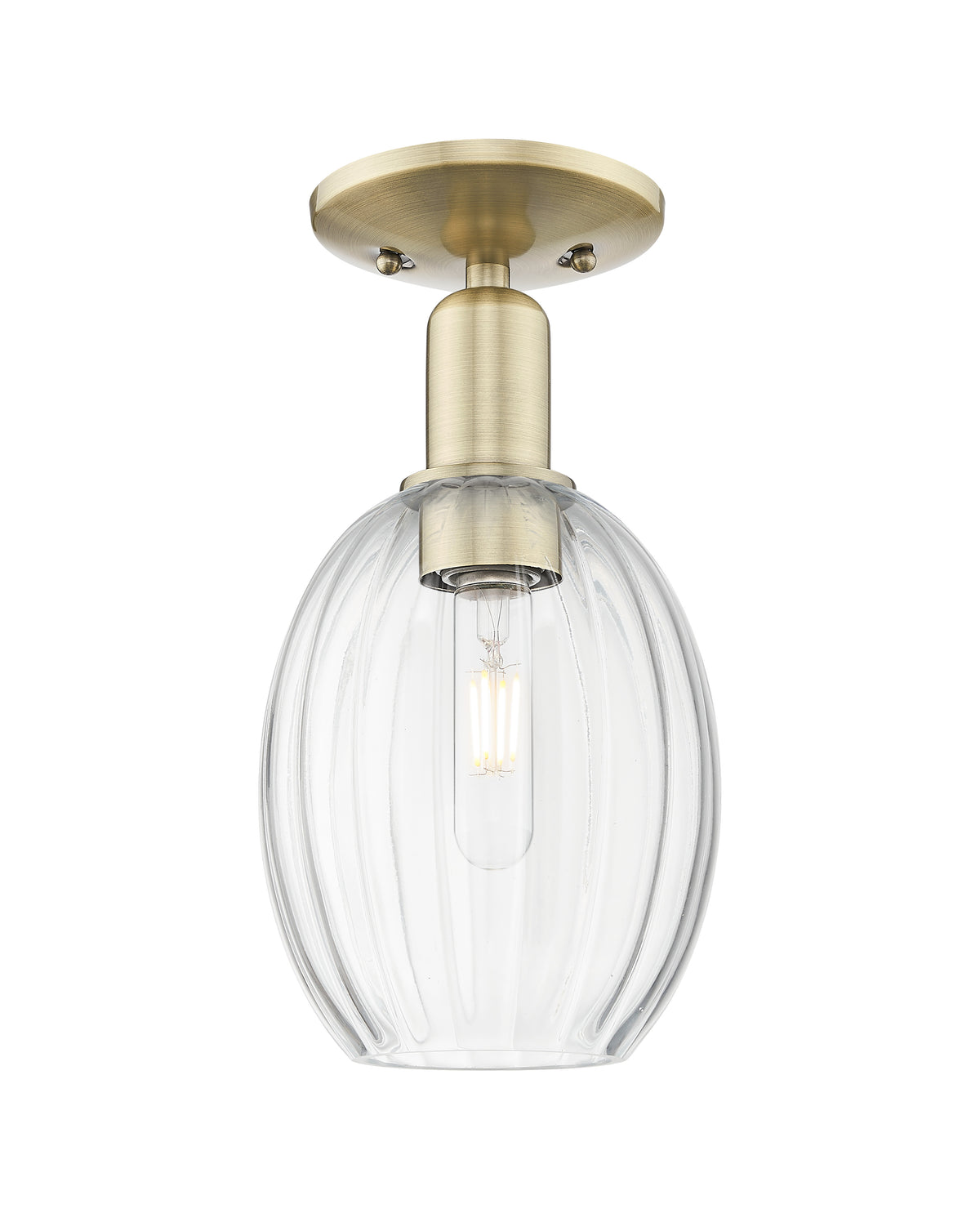 Preston Bulb 6-Inch 1-Light Semi-Flush Mount 12.25-Inch High