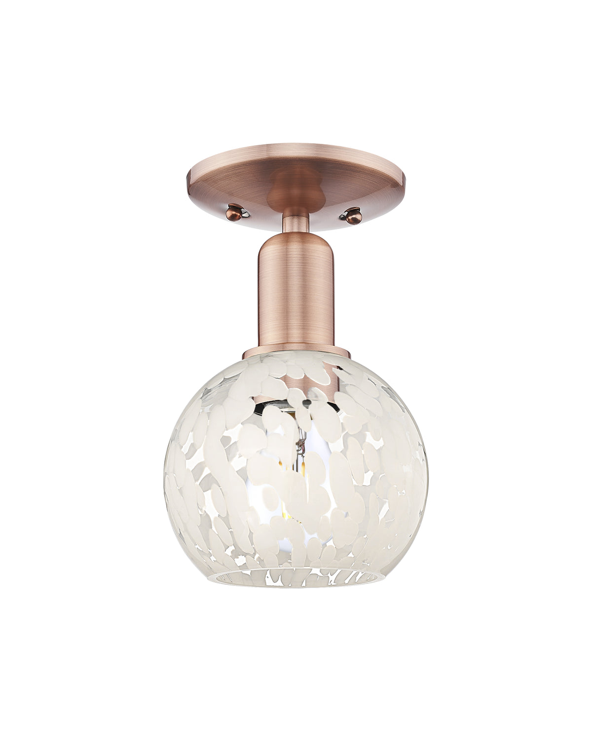6-Inch 1-Light Semi-Flush Mount 9.5-Inch High Dimmable