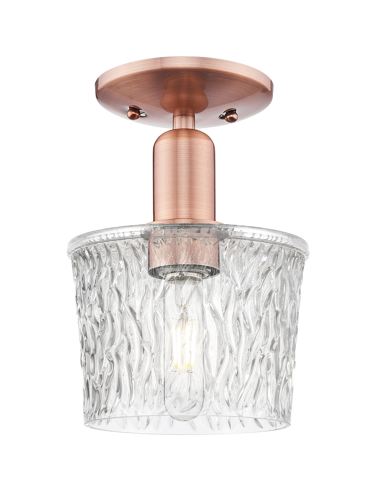 Niagara 7-Inch 1-Light Semi-Flush Mount 10-Inch High