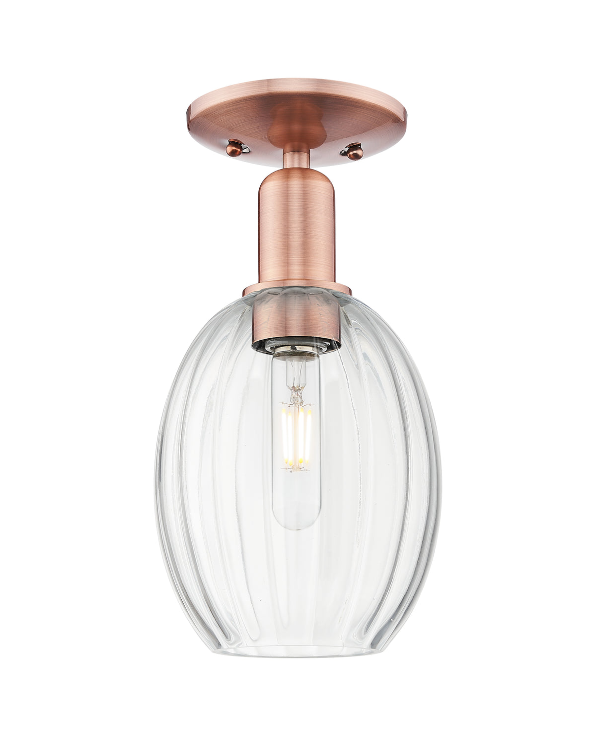 Preston Bulb 6-Inch 1-Light Semi-Flush Mount 12.25-Inch High