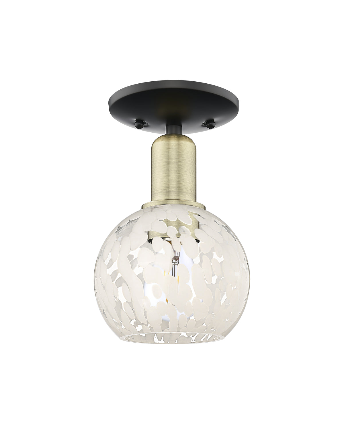 6-Inch 1-Light Semi-Flush Mount 9.5-Inch High Dimmable
