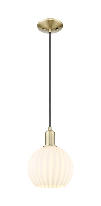 8-Inch 1-Light Cord-Hung Mini Pendant 10.825-Inch High