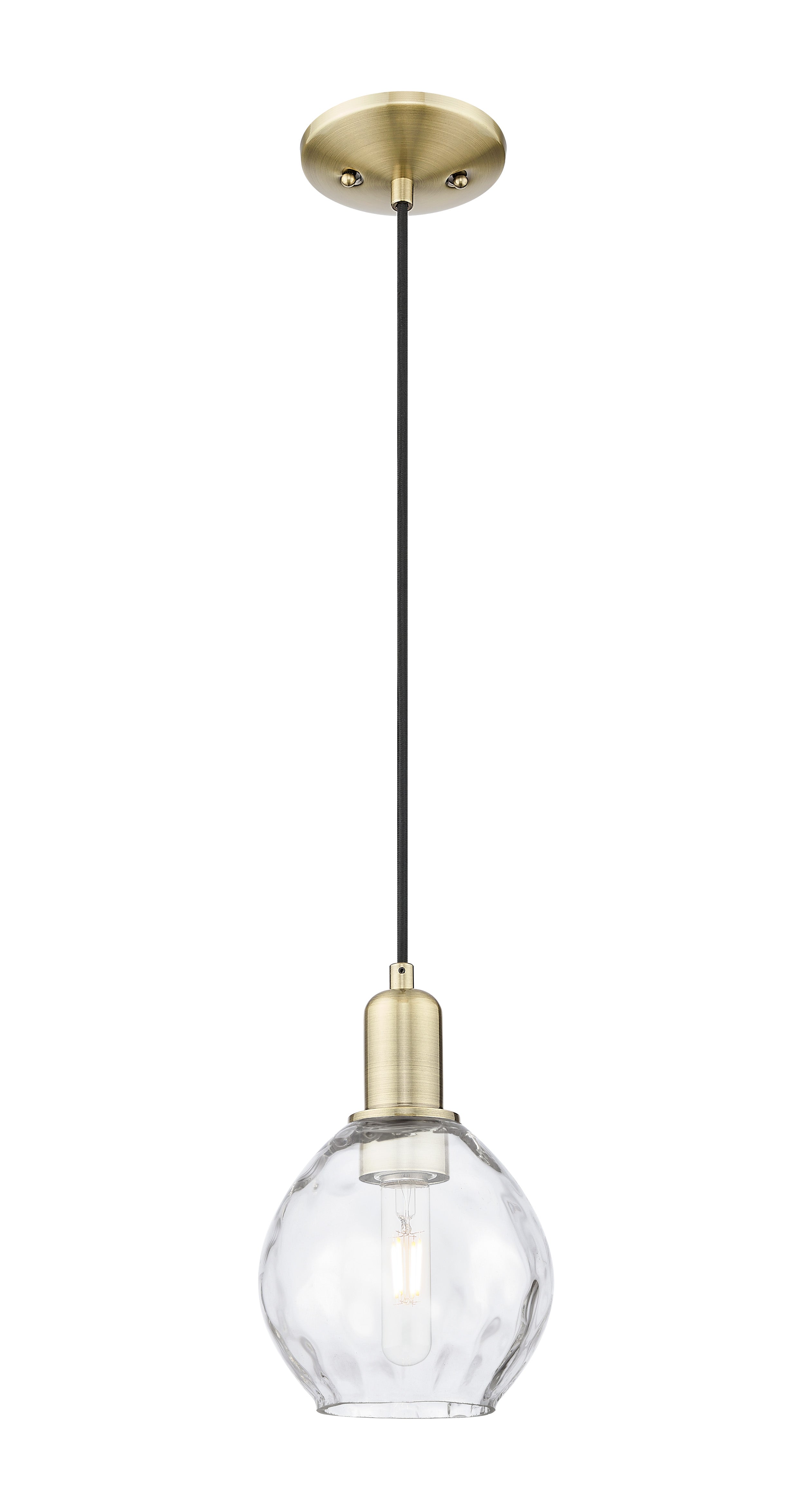 Arcadia Mini Pendant Antique Brass Glass