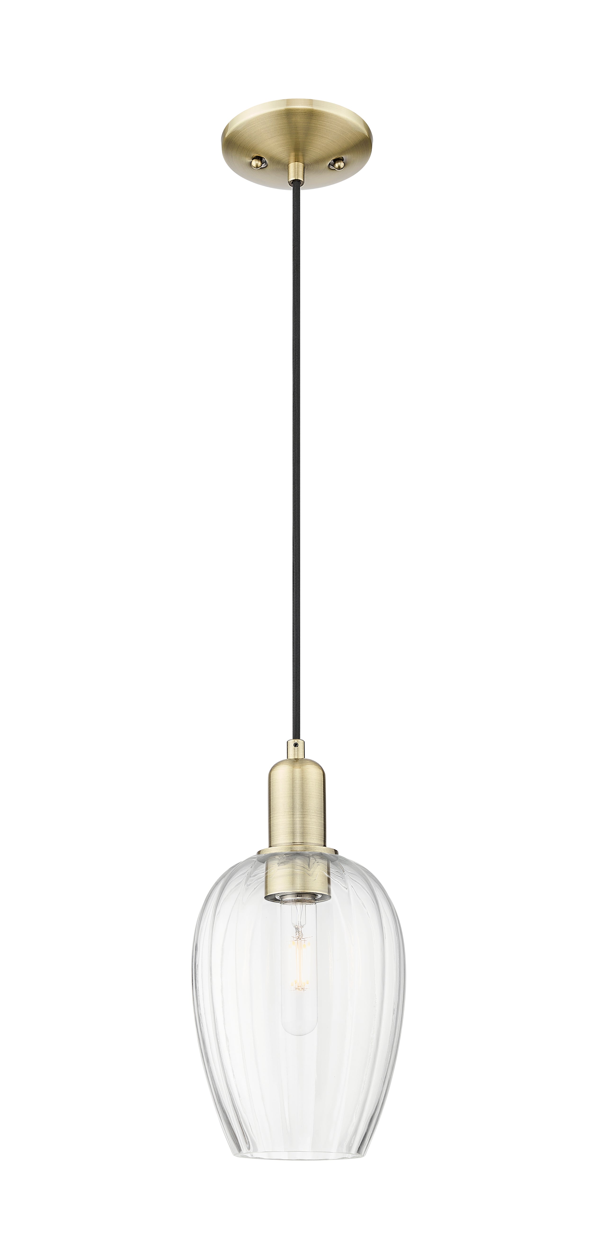 Arcadia Mini Pendant Antique Brass Dimmable